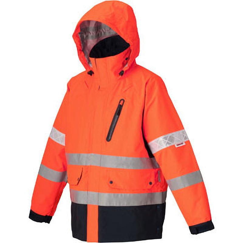 AZ LITE10107 高視認性防護服レインジャケット アゼアス サイズM  AZ LITE10107