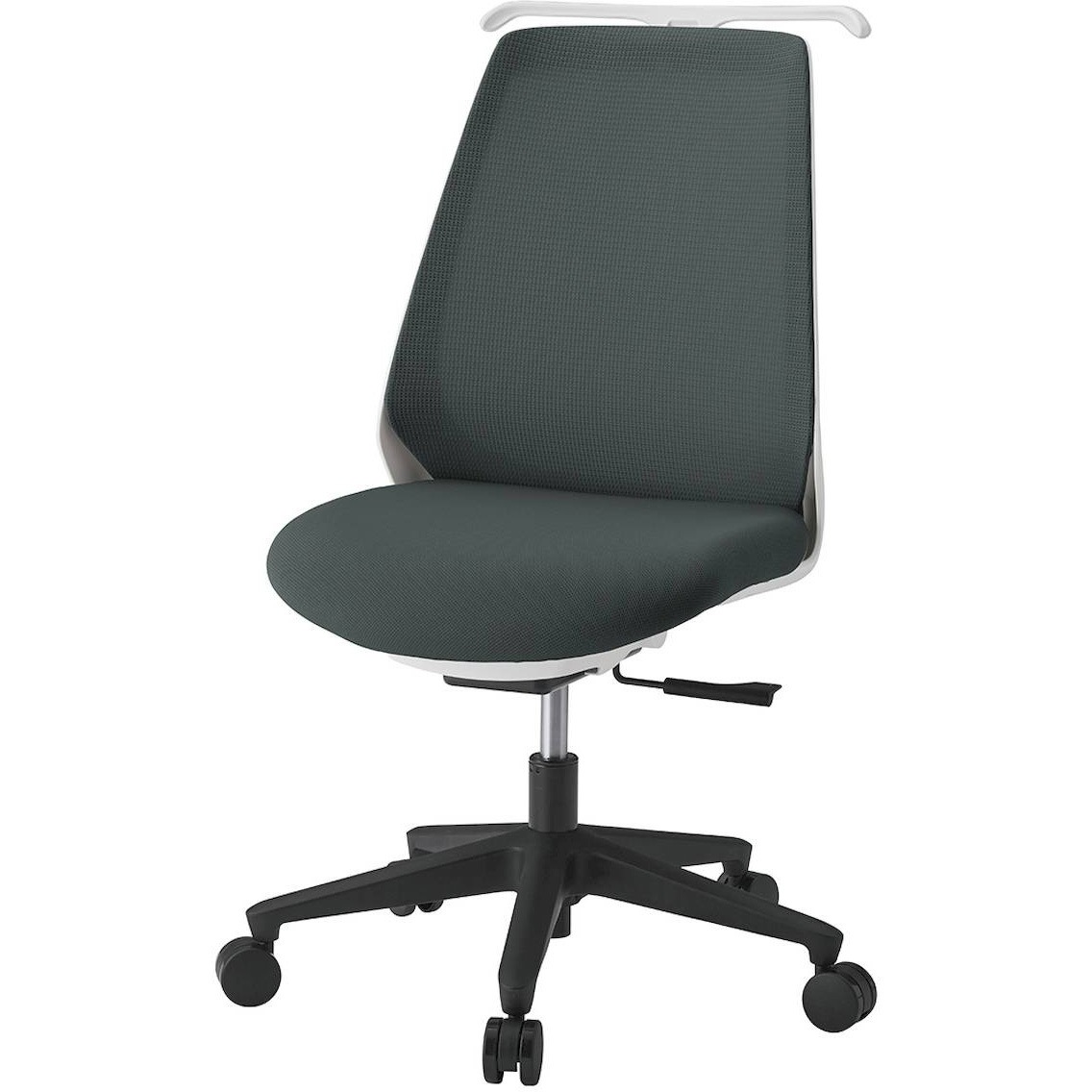 KZ330PVHM1W9W2 ノナチェア 肘なし・ハンガー付<配送時組立サービス付> イトーキ 抵抗付ウレタン双輪キャスター ホワイト 高さ890～980mm幅600mm奥行634mm  KZ330PVHM1W9W2