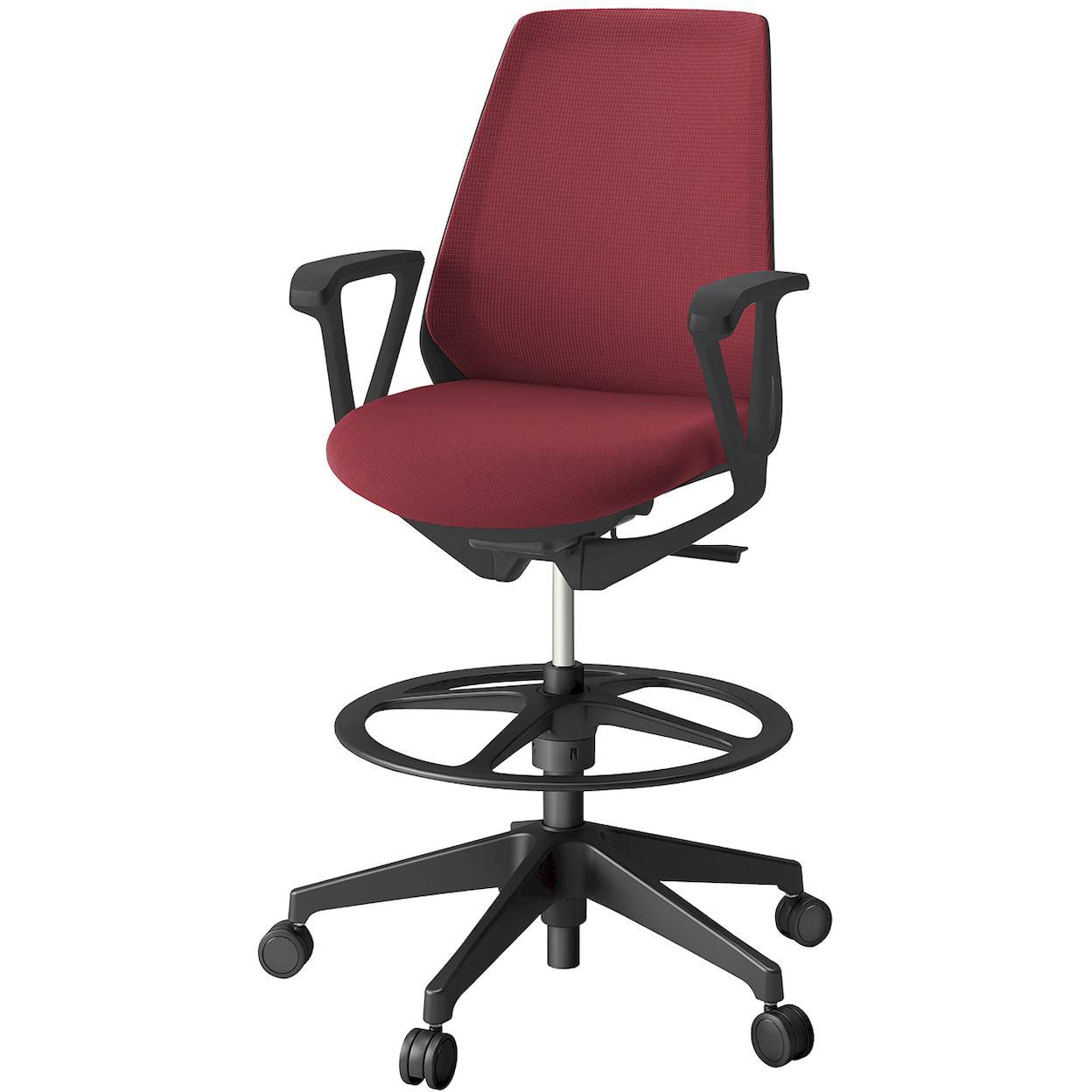 KZ336PVP2T1M4 ノナチェア ハイポジションタイプ 固定肘付<配送時組立サービス付> イトーキ 肘掛あり ブラック 高さ1055～1275mm幅680mm奥行580mm  KZ336PVP2T1M4 57,588円