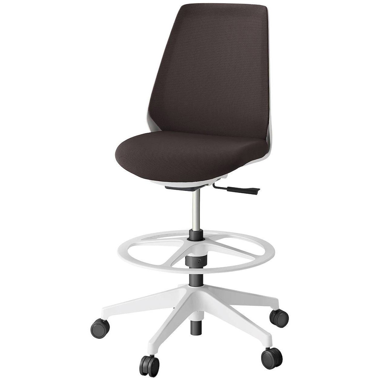 KZ330PVP2W9H2 ノナチェア ハイポジションタイプ<配送時組立サービス付> イトーキ 抵抗付ウレタン双輪キャスター ホワイト 高さ1055～1275mm幅680mm奥行580mm  KZ330PVP2W9H2