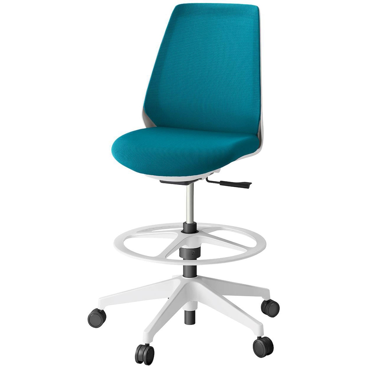 KZ330PVP2W9A3 ノナチェア ハイポジションタイプ<配送時組立サービス付> イトーキ 抵抗付ウレタン双輪キャスター ホワイト 高さ1055～1275mm幅680mm奥行580mm  KZ330PVP2W9A3