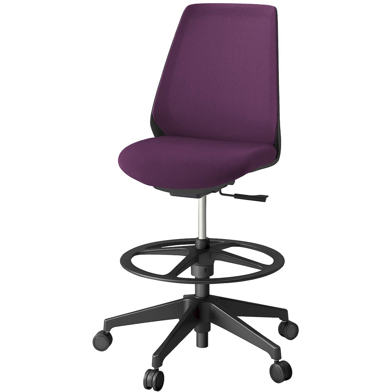 KZ330PVP2T1X7 ノナチェア ハイポジションタイプ<配送時組立サービス付> イトーキ 抵抗付ウレタン双輪キャスター ブラック 高さ1055～1275mm幅680mm奥行580mm  KZ330PVP2T1X7