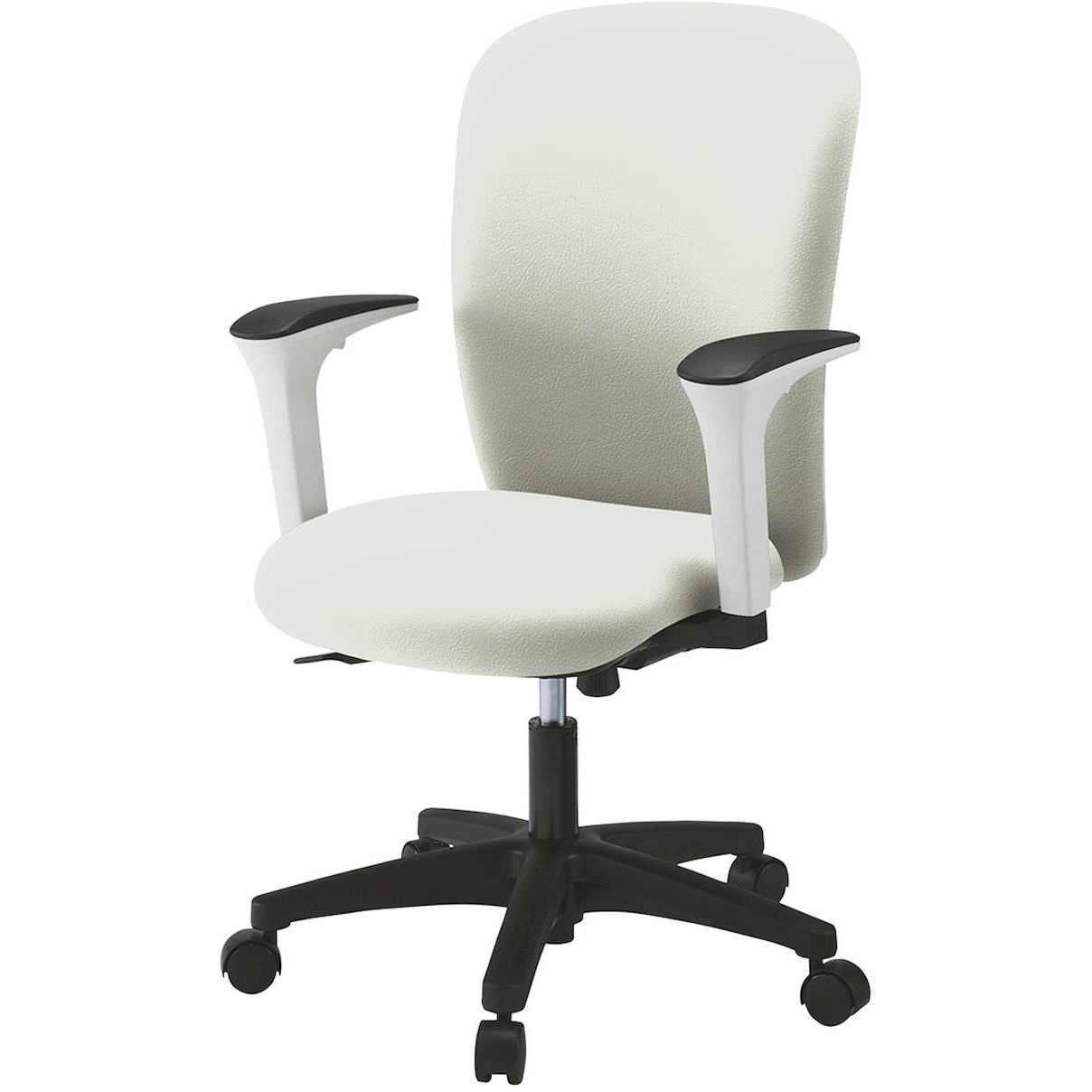 KT-357DLM-WTC8 リエットRチェア ハイバック 可動肘付 ビニールレザー  <配送時組立サービス付> イトーキ 肘掛あり 抵抗付ウレタン双輪キャスター ホワイト  KT-357DLM-WTC8