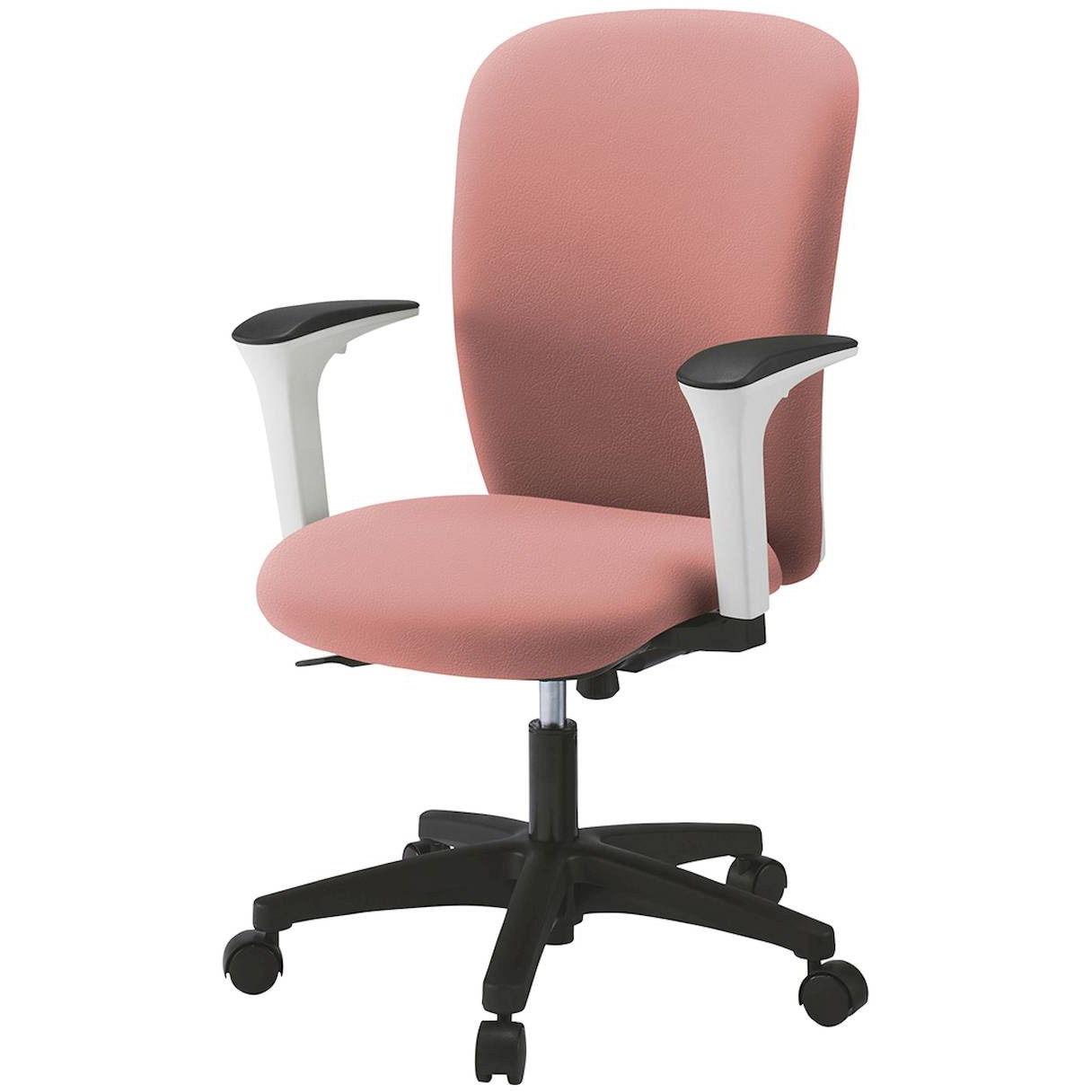 KT-357DL-WTM6 リエットRチェア ハイバック 可動肘付 ビニールレザー  <配送時組立サービス付> イトーキ 肘掛あり ナイロン双輪キャスター ホワイト 高さ905～1055mm幅600mm奥行575mm  KT-357DL-WTM6