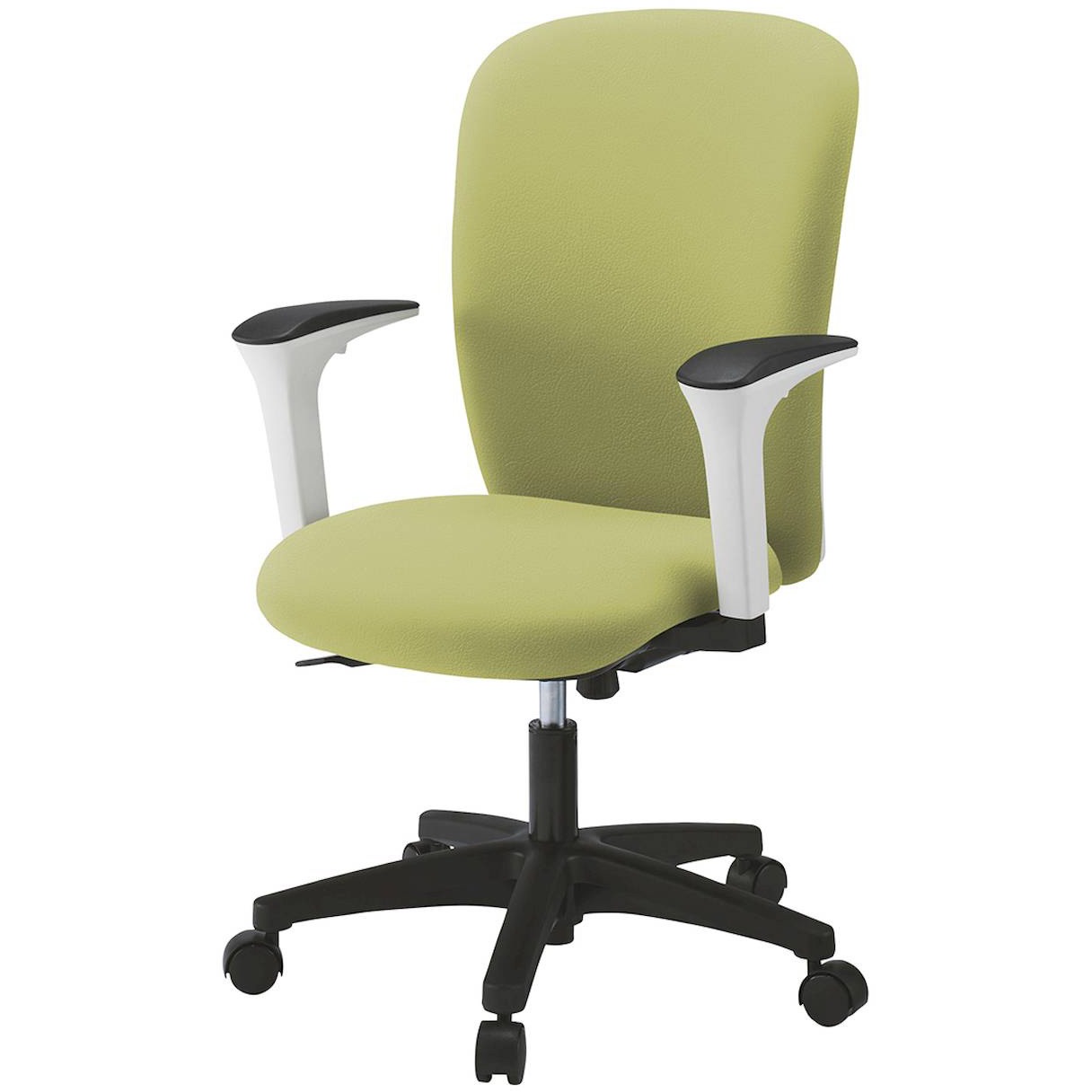 KT-357DL-WTL8 リエットRチェア ハイバック 可動肘付 ビニールレザー  <配送時組立サービス付> イトーキ 肘掛あり ナイロン双輪キャスター ホワイト 高さ905～1055mm幅600mm奥行575mm  KT-357DL-WTL8