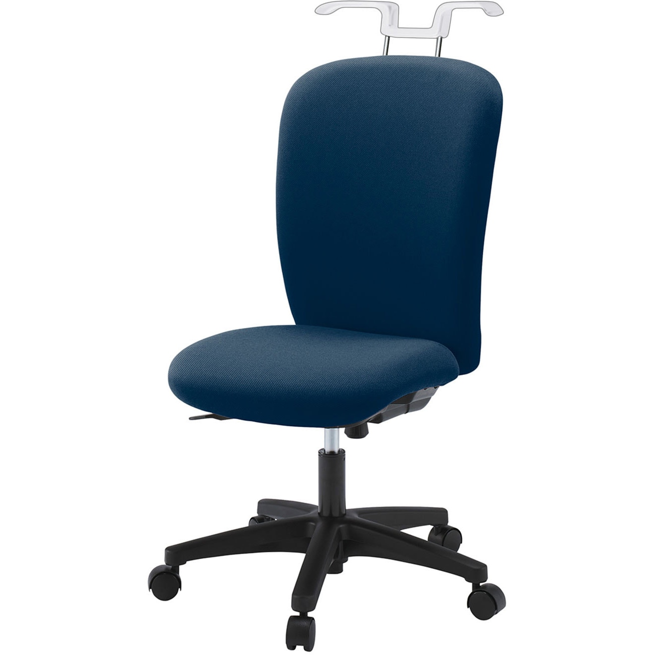 KT-350PVHM-WTB2 リエットRチェア ハイバック ハンガー付<配送時組立サービス付> イトーキ 抵抗付ウレタン双輪キャスター ホワイト 高さ905～1055mm幅570mm奥行575mm  KT-350PVHM-WTB2