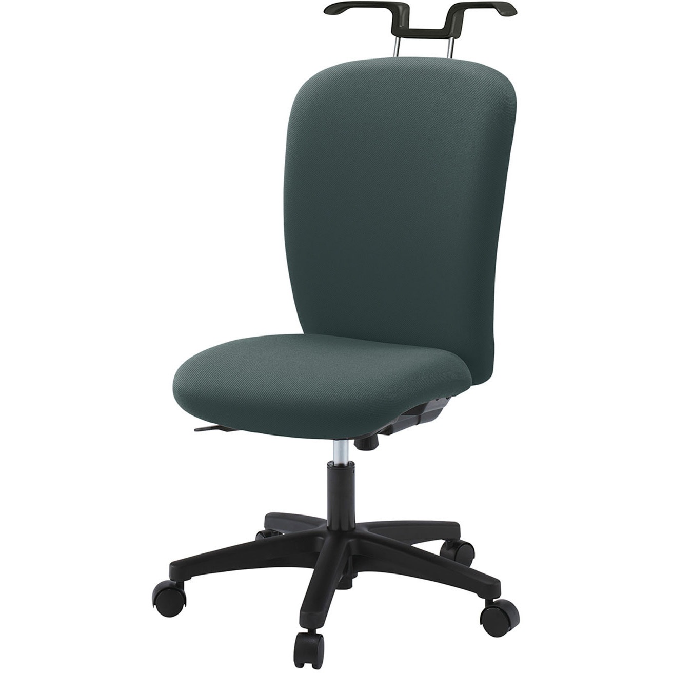 KT-350PVHM-T1W2 リエットRチェア ハイバック ハンガー付<配送時組立サービス付> イトーキ 抵抗付ウレタン双輪キャスター ブラック 高さ905～1055mm幅570mm奥行575mm  KT-350PVHM-T1W2
