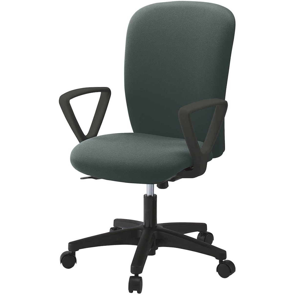 KT-356PVM-T1W2 リエットRチェア ハイバック 固定肘付<配送時組立サービス付> イトーキ 肘掛あり 抵抗付ウレタン双輪キャスター ブラック  KT-356PVM-T1W2