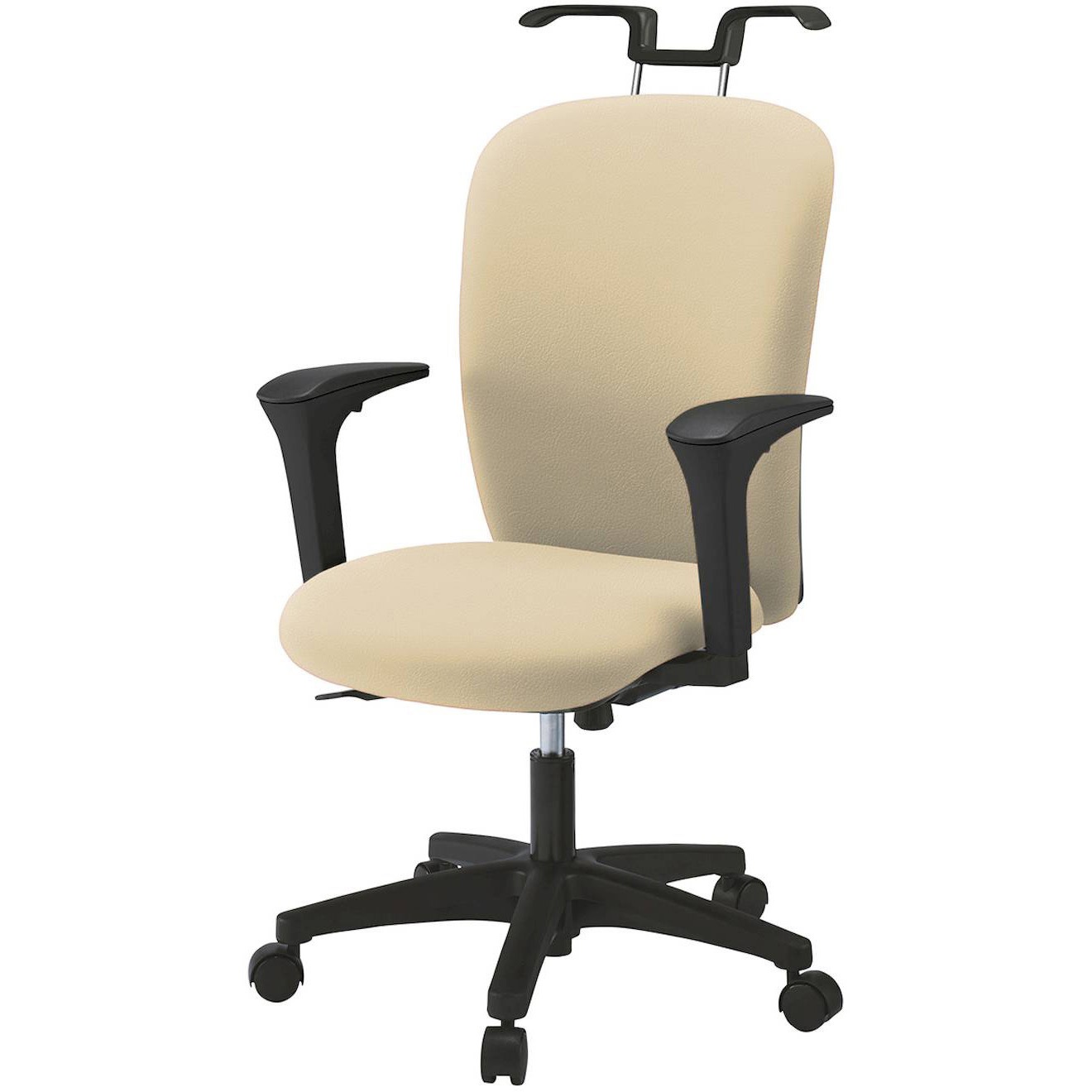 KT-357DLHM-T1K6 リエットRチェア ハイバック 可動肘・ハンガー付 ビニールレザー  <配送時組立サービス付> 1脚 イトーキ 【通販モノタロウ】