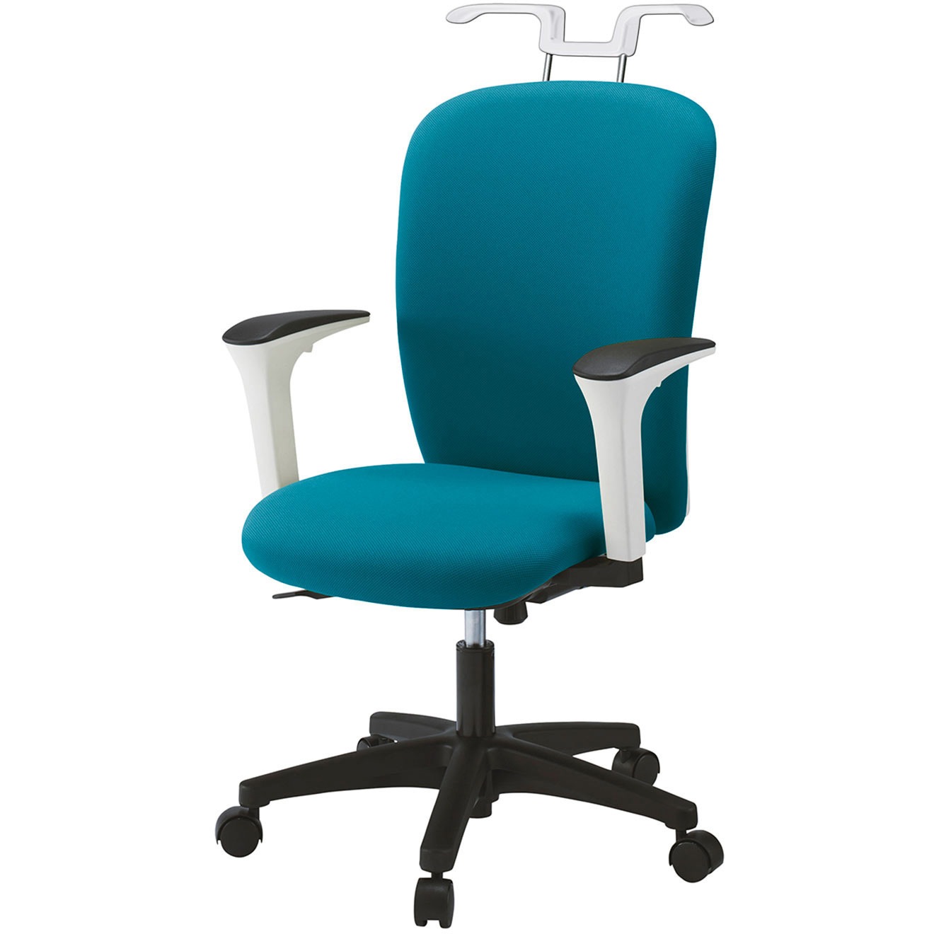 KT-357PVHM-WTA3 リエットRチェア ハイバック 可動肘・ハンガー付<配送時組立サービス付> イトーキ 肘掛あり 抵抗付ウレタン双輪キャスター ホワイト  KT-357PVHM-WTA3