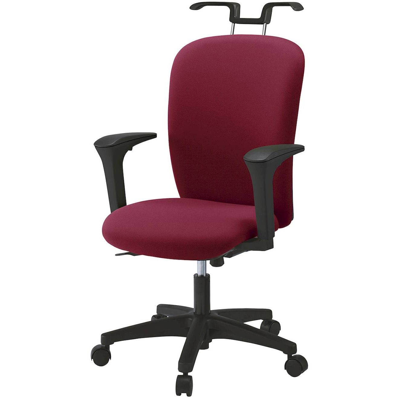 KT-357PVHM-T1M4 リエットRチェア ハイバック 可動肘・ハンガー付<配送時組立サービス付> イトーキ 肘掛あり 抵抗付ウレタン双輪キャスター ブラック  KT-357PVHM-T1M4