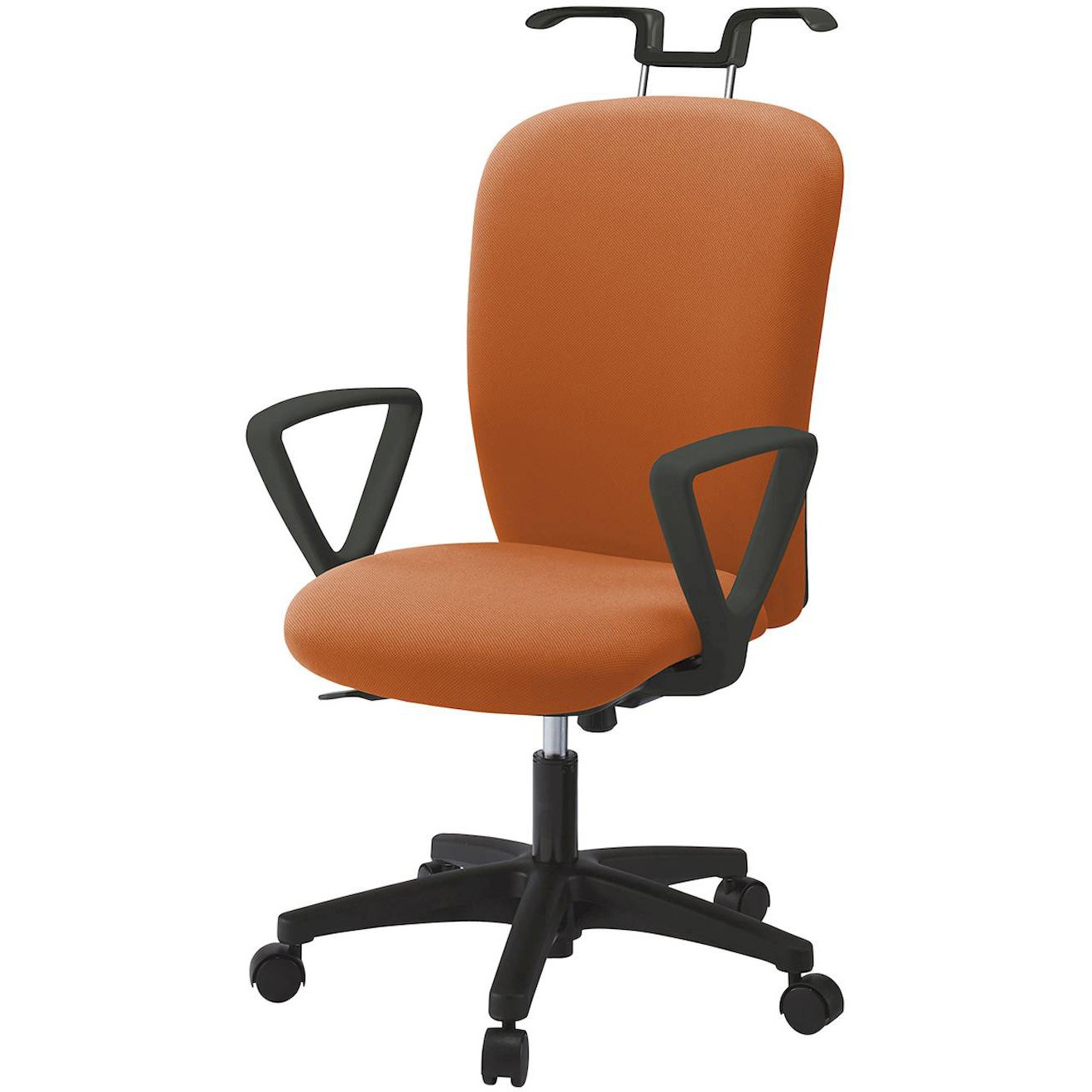 KT-356PVHM-T1D3 リエットRチェア ハイバック 固定肘・ハンガー付<配送時組立サービス付> イトーキ 肘掛あり 抵抗付ウレタン双輪キャスター ブラック  KT-356PVHM-T1D3