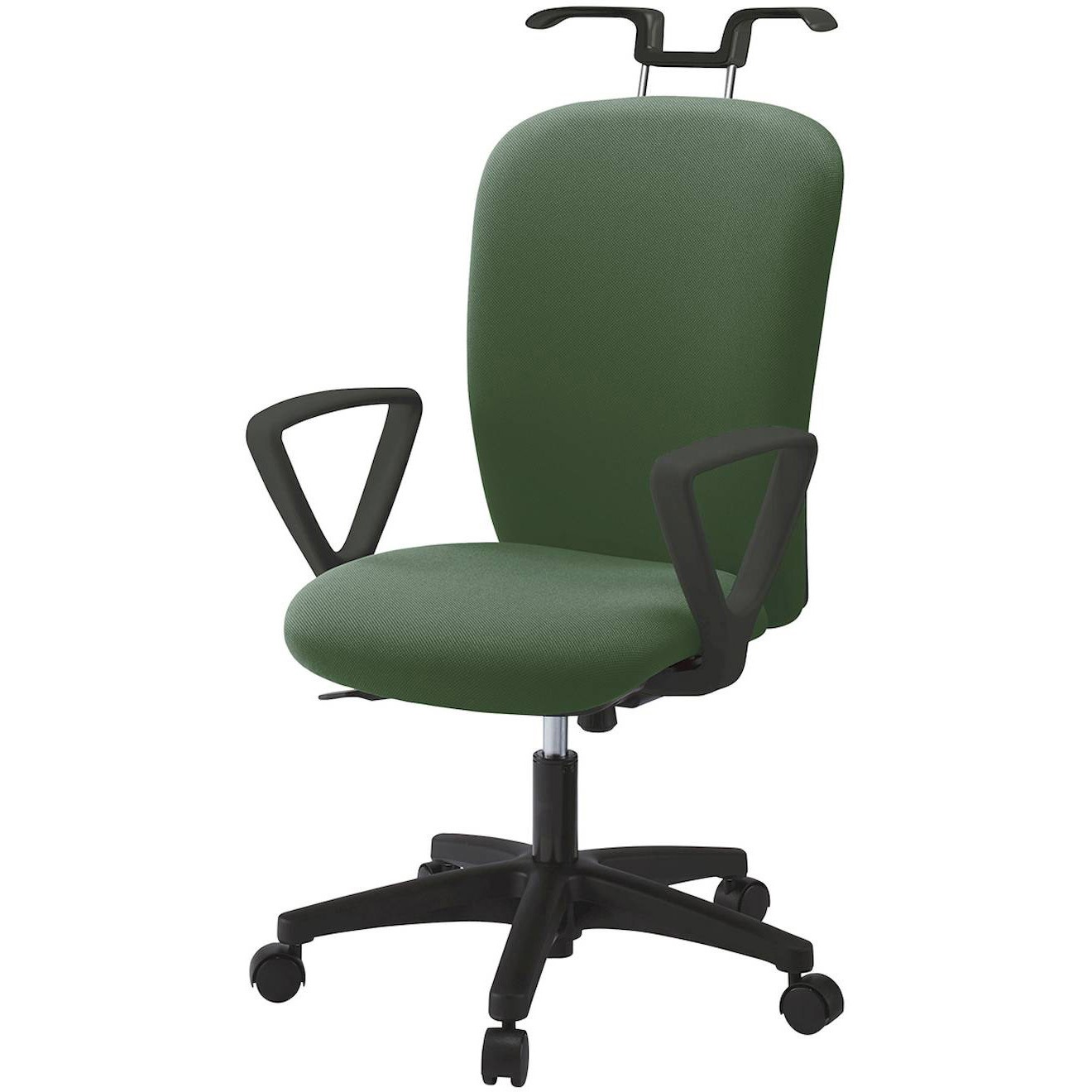 KT-356PVHM-T1Q2 リエットRチェア ハイバック 固定肘・ハンガー付<配送時組立サービス付> イトーキ 肘掛あり 抵抗付ウレタン双輪キャスター ブラック  KT-356PVHM-T1Q2 35,737円