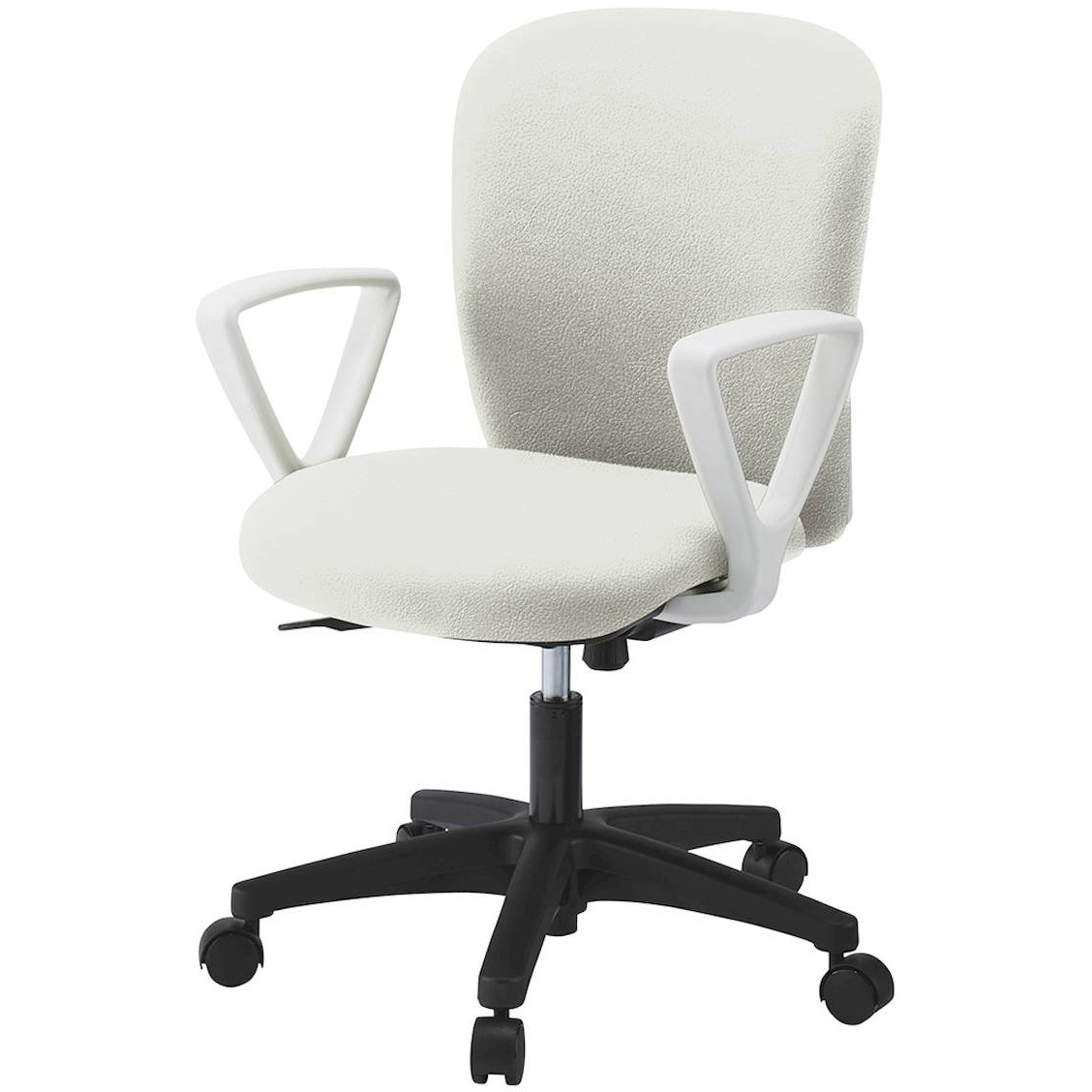 KT-366DLM-WTC8 リエットRチェア ローバック 固定肘付 ビニールレザー  <配送時組立サービス付> イトーキ 肘掛あり 抵抗付ウレタン双輪キャスター ホワイト  KT-366DLM-WTC8