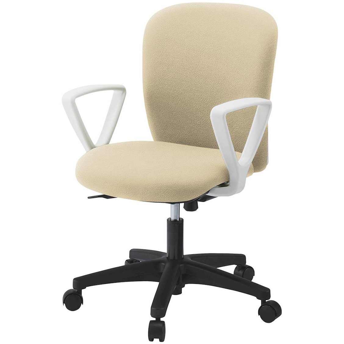 KT-366DLM-WTK6 リエットRチェア ローバック 固定肘付 ビニールレザー  <配送時組立サービス付> イトーキ 肘掛あり 抵抗付ウレタン双輪キャスター ホワイト  KT-366DLM-WTK6