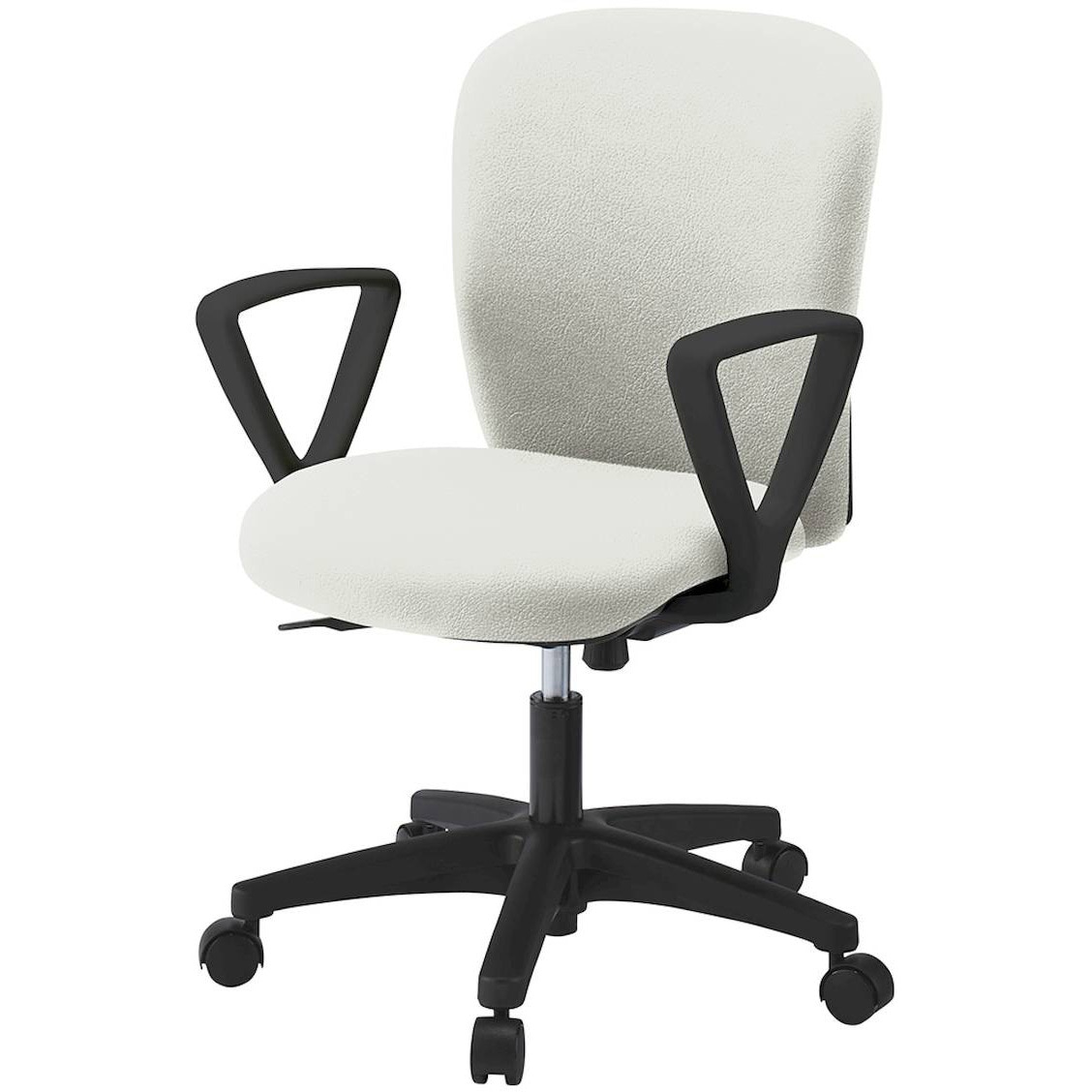 KT-366DL-T1C8 リエットRチェア ローバック 固定肘付 ビニールレザー  <配送時組立サービス付> イトーキ 肘掛あり ナイロン双輪キャスター ブラック 高さ825～925mm幅575mm奥行575mm  KT-366DL-T1C8 29,185円