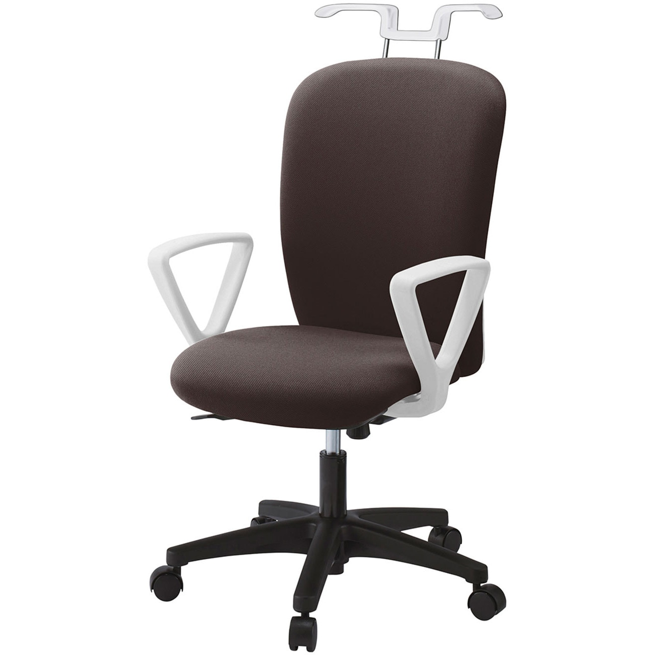 KT-356PVHM-WTH2 リエットRチェア ハイバック 固定肘・ハンガー付<配送時組立サービス付> イトーキ 肘掛あり 抵抗付ウレタン双輪キャスター ホワイト  KT-356PVHM-WTH2