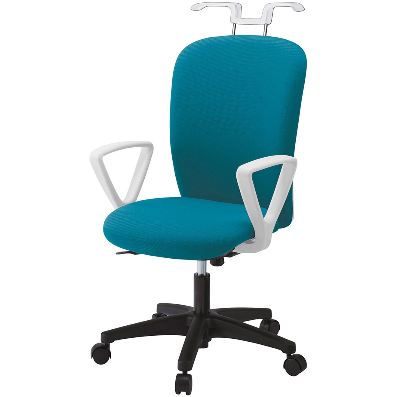 KT-356PVHM-WTA3 リエットRチェア ハイバック 固定肘・ハンガー付<配送時組立サービス付> イトーキ 肘掛あり 抵抗付ウレタン双輪キャスター ホワイト  KT-356PVHM-WTA3