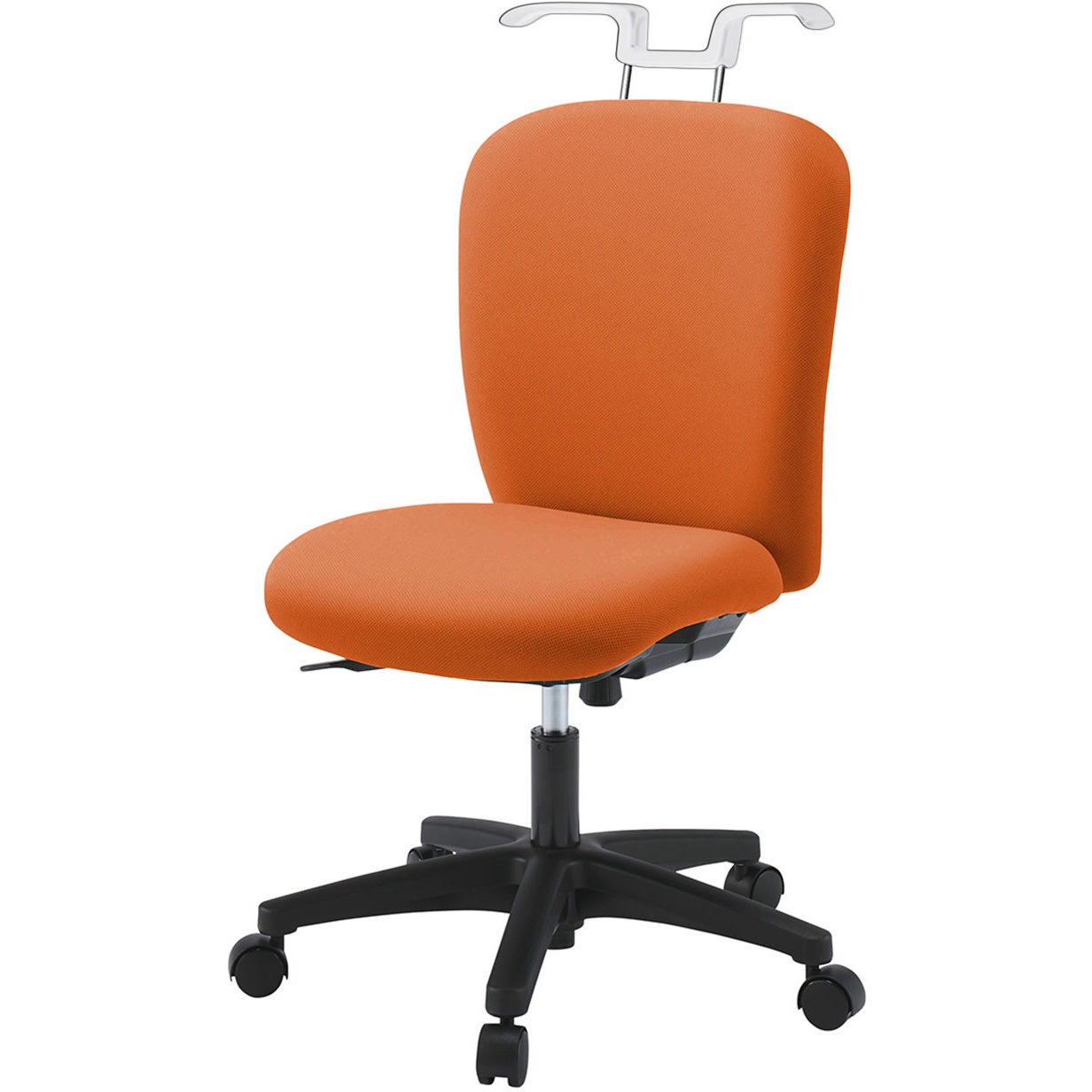 KT-360PVHM-WTD3 リエットRチェア ローバック ハンガー付<配送時組立サービス付> イトーキ 抵抗付ウレタン双輪キャスター ホワイト 高さ825～925mm幅570mm奥行575mm  KT-360PVHM-WTD3