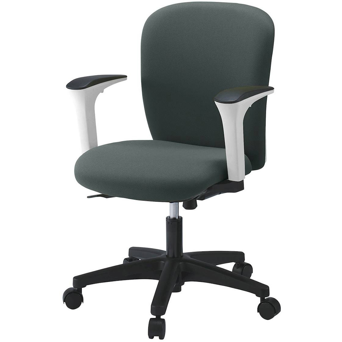 KT-367PV-WTW2 リエットRチェア ローバック 可動肘付<配送時組立サービス付> イトーキ 肘掛あり ナイロン双輪キャスター ホワイト 高さ825～925mm幅600mm奥行575mm  KT-367PV-WTW2