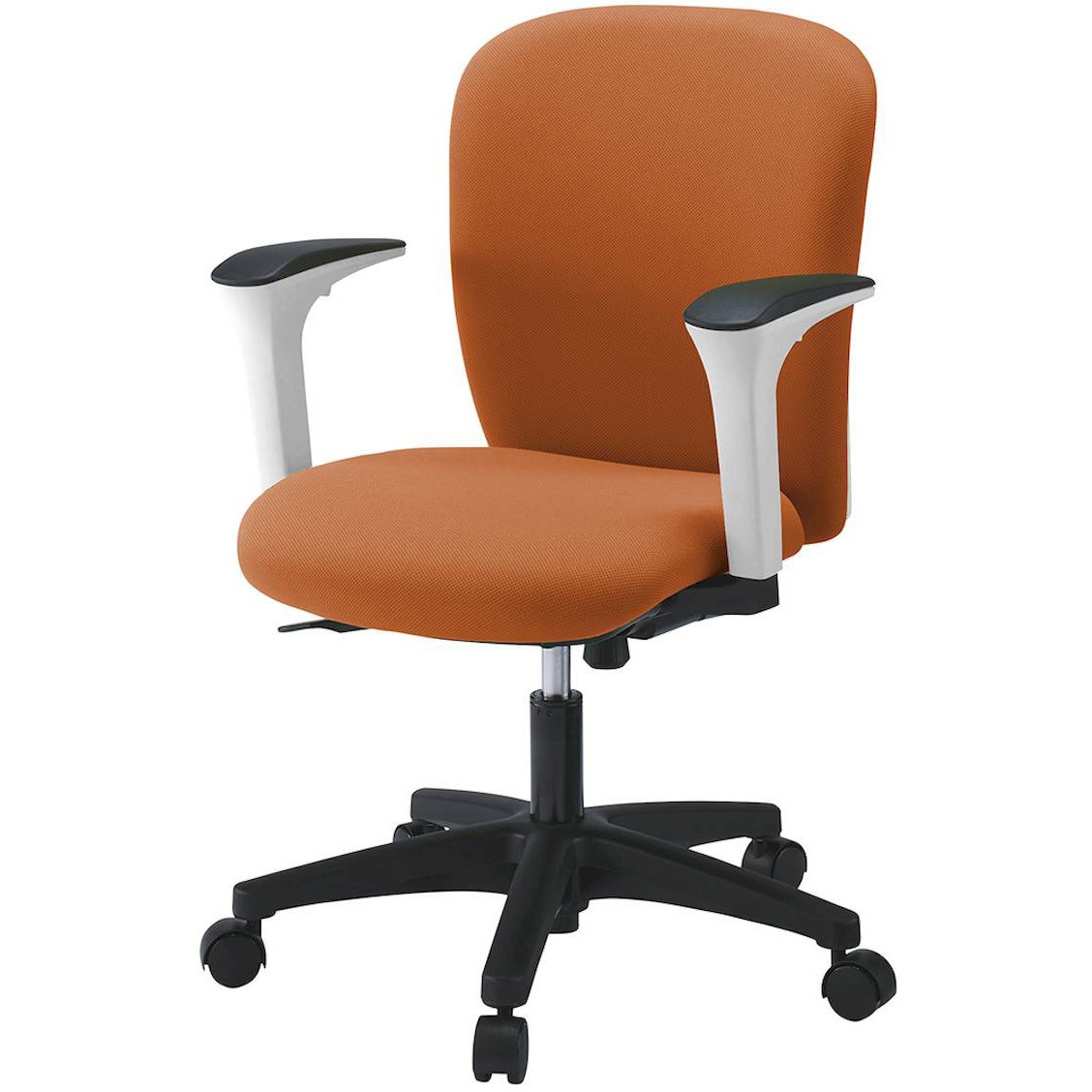 KT-367PVM-WTD3 リエットRチェア ローバック 可動肘付<配送時組立サービス付> イトーキ 肘掛あり 抵抗付ウレタン双輪キャスター ホワイト  KT-367PVM-WTD3