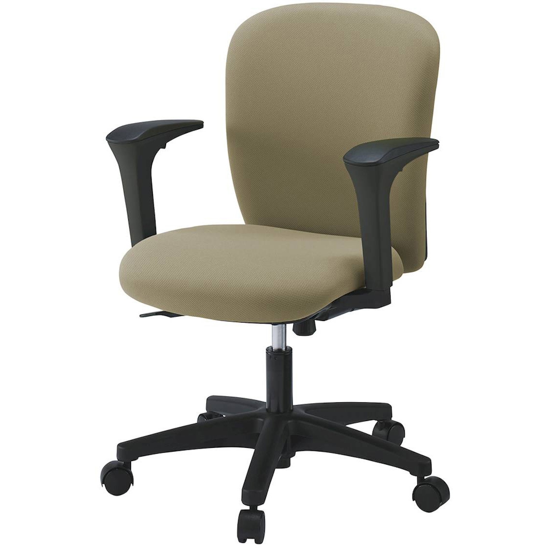 KT-367PVM-T1Y3 リエットRチェア ローバック 可動肘付<配送時組立サービス付> イトーキ 肘掛あり 抵抗付ウレタン双輪キャスター ブラック  KT-367PVM-T1Y3