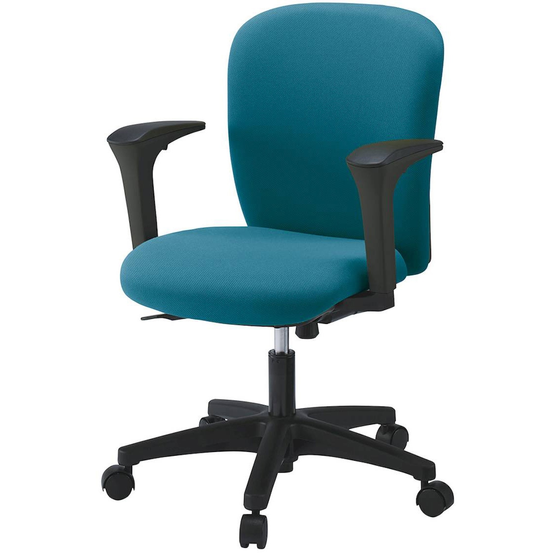 KT-367PVM-T1A3 リエットRチェア ローバック 可動肘付<配送時組立サービス付> イトーキ 肘掛あり 抵抗付ウレタン双輪キャスター ブラック  KT-367PVM-T1A3