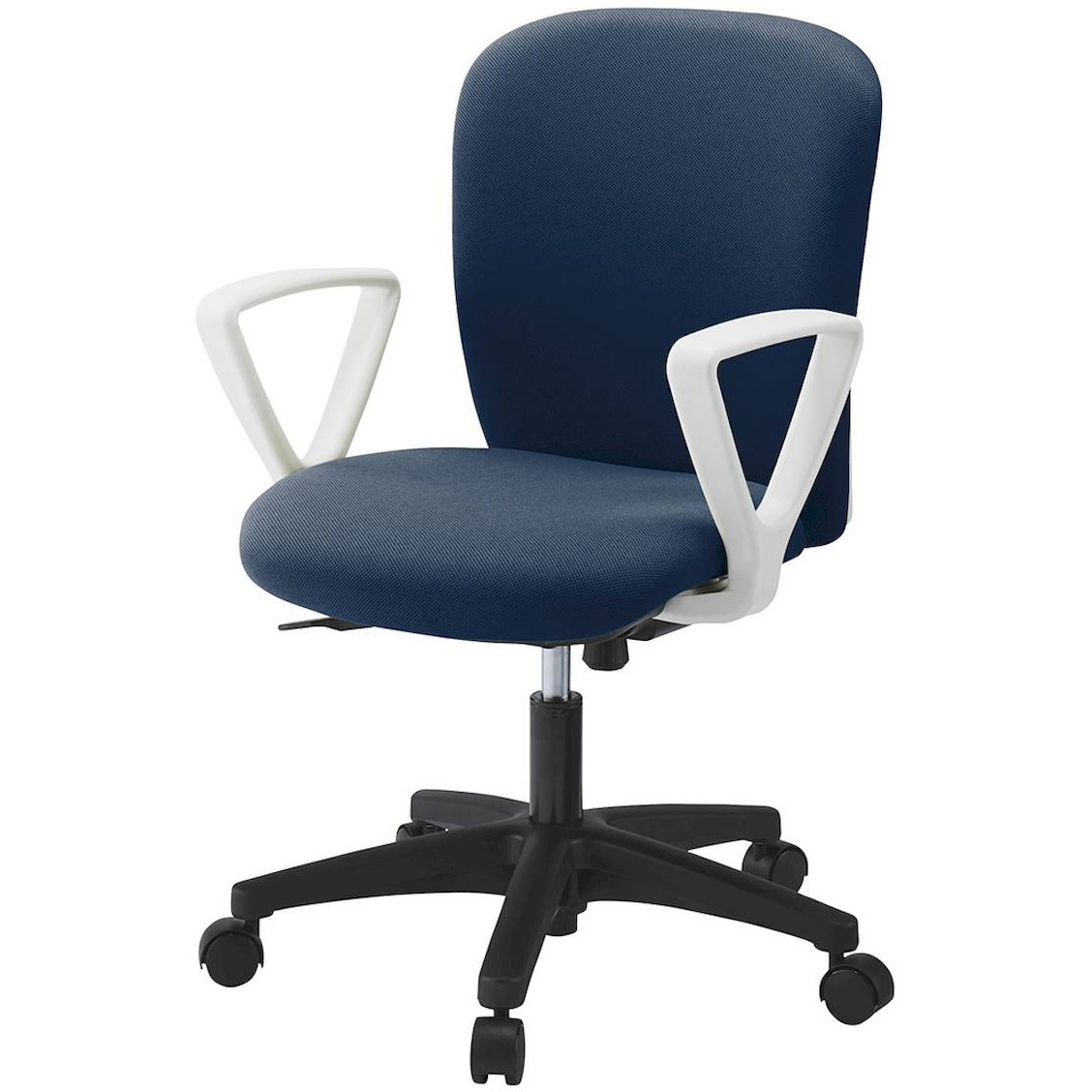 KT-366PV-WTB2 リエットRチェア ローバック 固定肘付<配送時組立サービス付> イトーキ 肘掛あり ナイロン双輪キャスター ホワイト 高さ825～925mm幅575mm奥行575mm KT-366PV-WTB2