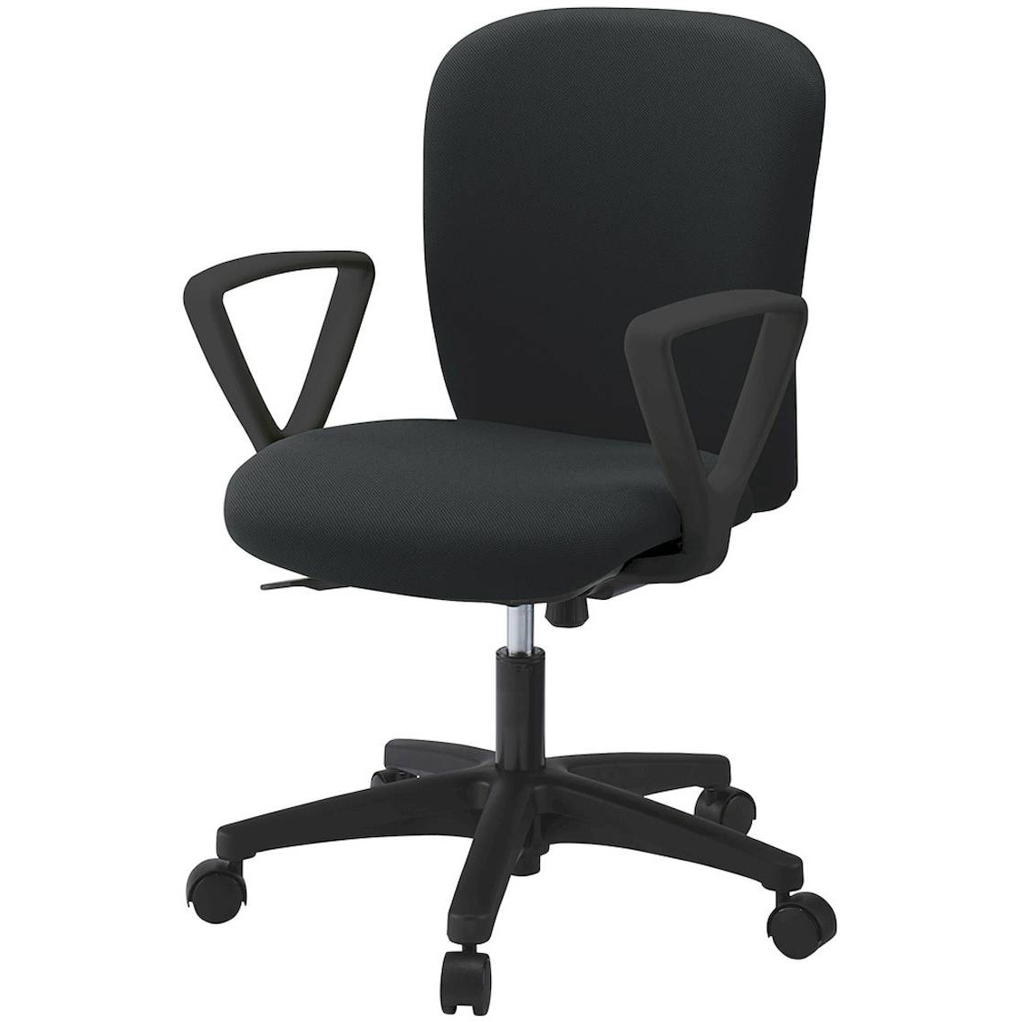 KT-366PV-T1T1 リエットRチェア ローバック 固定肘付<配送時組立サービス付> イトーキ 肘掛あり ナイロン双輪キャスター ブラック 高さ825～925mm幅575mm奥行575mm  KT-366PV-T1T1 29,185円