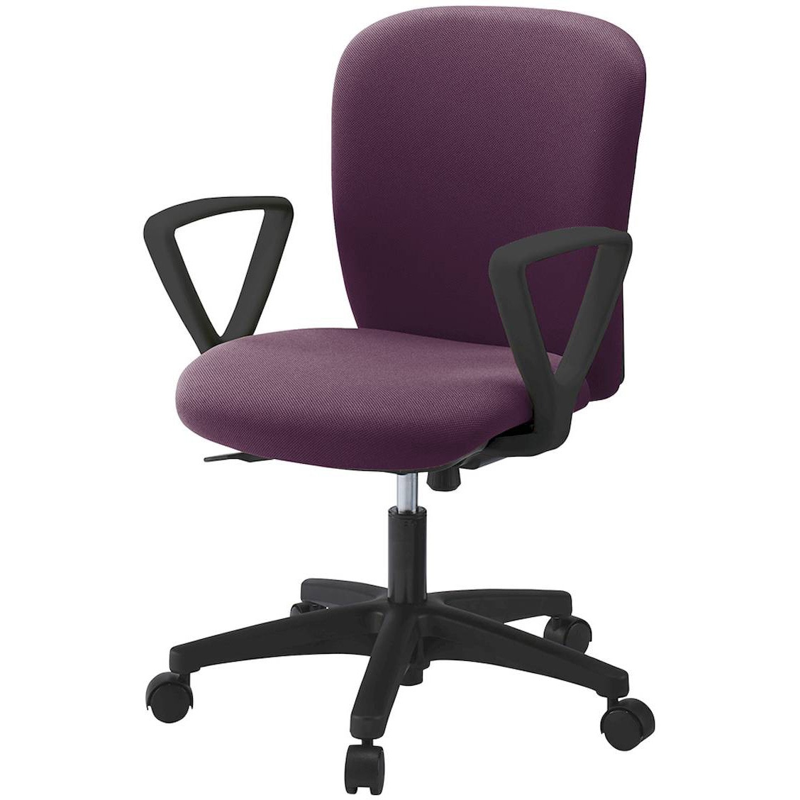 KT-366PVM-T1X7 リエットRチェア ローバック 固定肘付<配送時組立サービス付> イトーキ 肘掛あり 抵抗付ウレタン双輪キャスター ブラック  KT-366PVM-T1X7