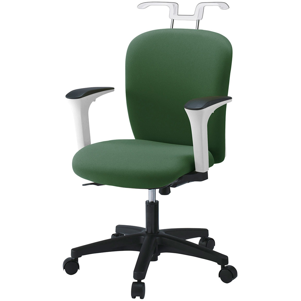 KT-367PVHM-WTQ2 リエットRチェア ローバック 可動肘・ハンガー付<配送時組立サービス付> イトーキ 肘掛あり 抵抗付ウレタン双輪キャスター ホワイト  KT-367PVHM-WTQ2 38,987円