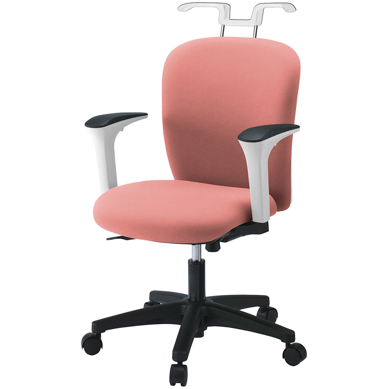 KT-367DLH-WTM6 リエットRチェア ローバック 可動肘・ハンガー付 ビニールレザー  <配送時組立サービス付> 1脚 イトーキ 【通販モノタロウ】