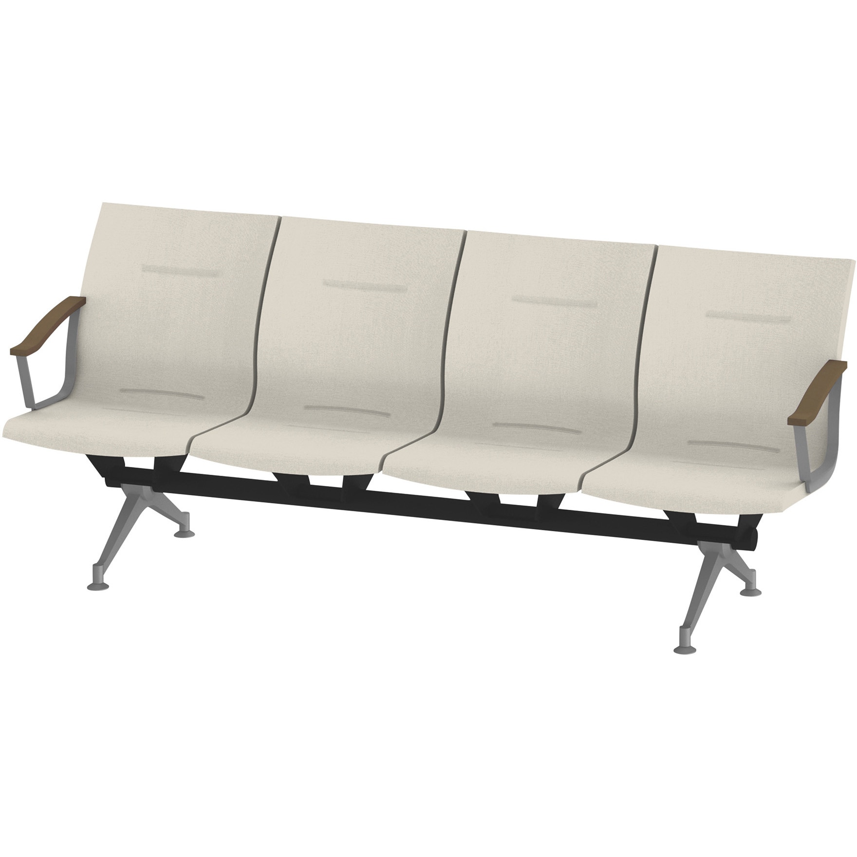 LSL-334D-45H9 ウェイティングSL  4連外肘付 2トーンバック<配送時組立サービス付> イトーキ ホワイト 幅2295mm奥行635mm高さ900mm  LSL-334D-45H9