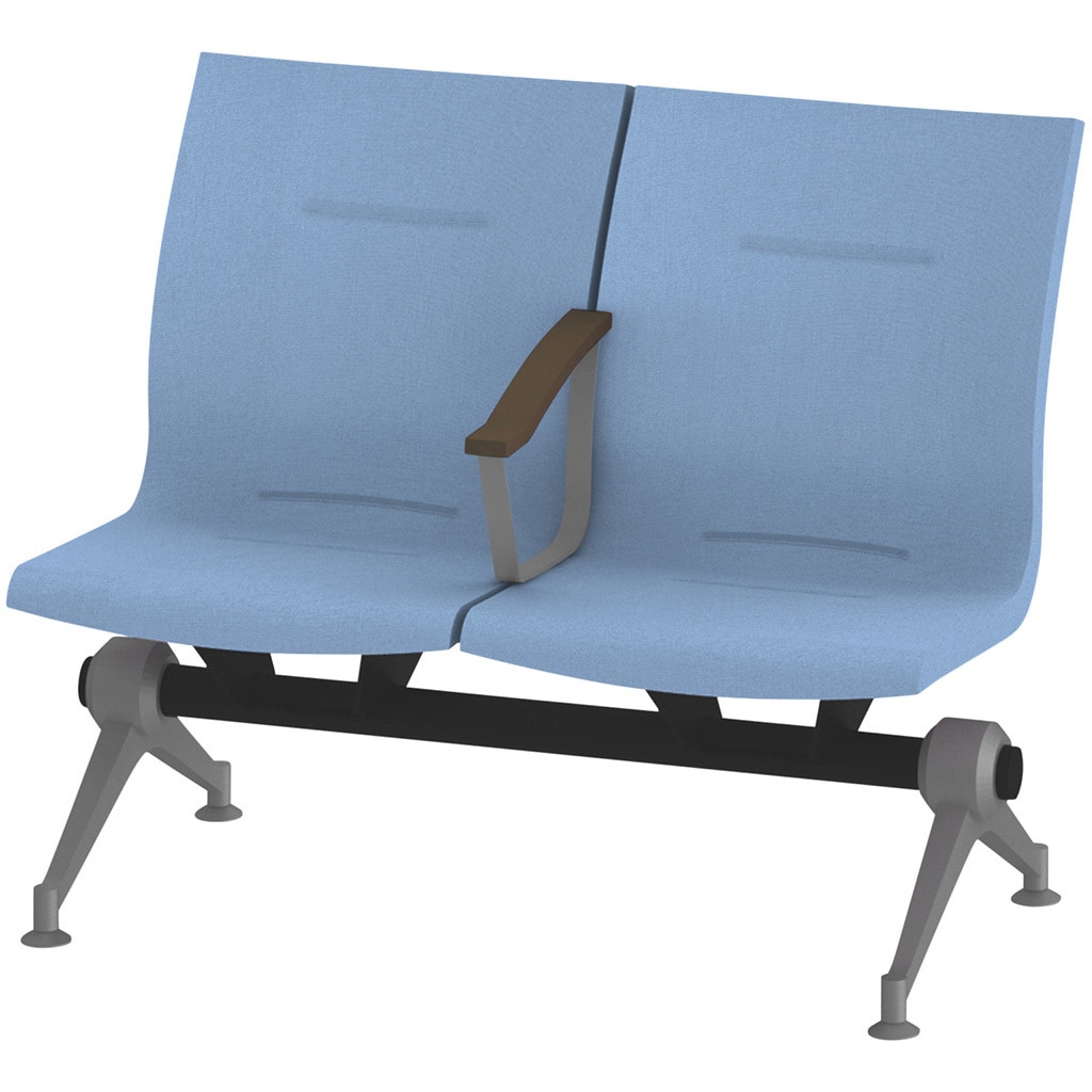 LSL-262D1-45B6 ウェイティングSL  4連肘なし 突板バック<配送時組立サービス付> イトーキ ホワイト 幅1110mm奥行635mm高さ900mm  LSL-262D1-45B6