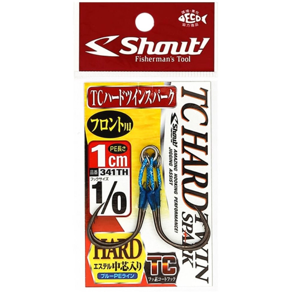 ドミナス・スパーク プリシク 1枚 341TH TCハードツインスパーク Shout! シャウト! サイズ2/0長さ1cm 1枚