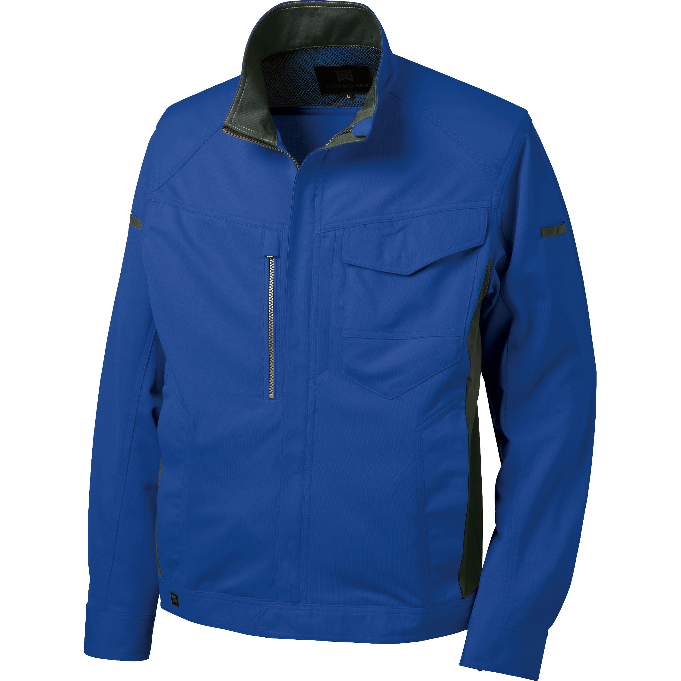 TW‐S254 春夏用 ニットジャケット TW-S254 TAKAYAWORKWEAR ポリエステル100% ロイヤルブルー色 SS着丈60cm