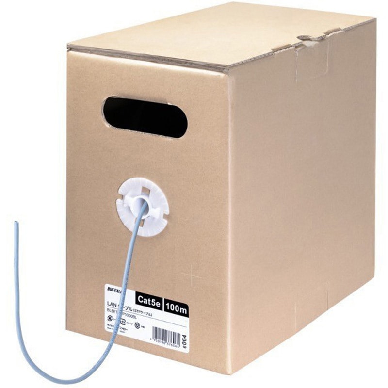 BL5ETSTP1000BL ツメ折れないCat5e LANケーブル STP BUFFALO(バッファロー) コネクタあり 伝送帯域100MHz 長さ100m 1式 BL5ETSTP1000BL