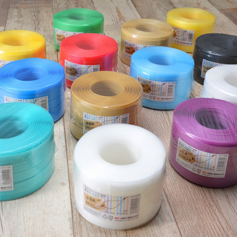 syugei-100-yellow-10 PPバンド 15mm幅 100m巻 通常カラーシリーズ(標準色) 信越工業 1セット(10巻) syugei-100-yellow-10