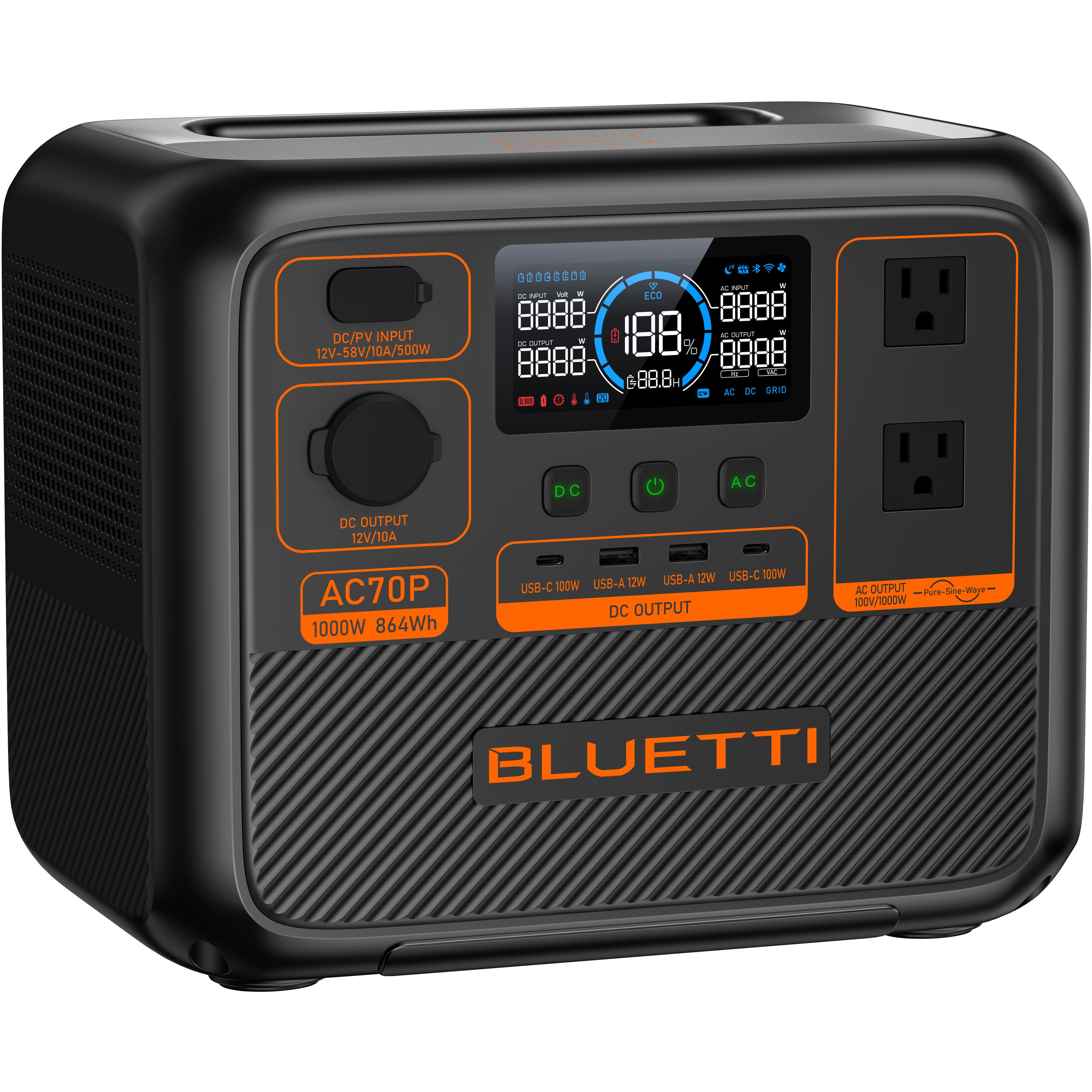 AC70P ポータブル電源 ACシリーズ BLUETTI(ブルーティ) 定格出力1000W