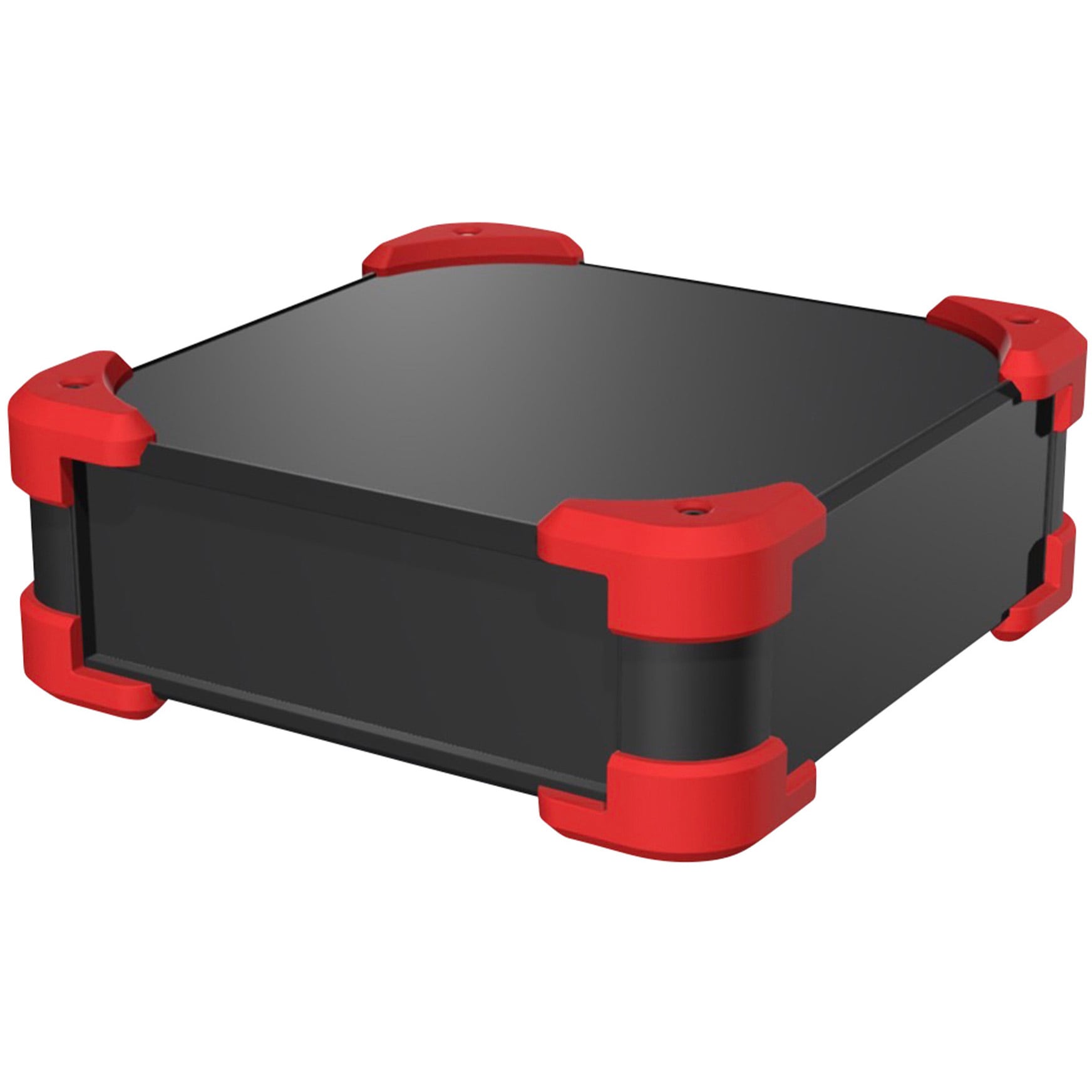 AUG44-16-20-BR コーナーガード付アルミケース AUGシリーズ タカチ電機工業 ブラック / レッド色