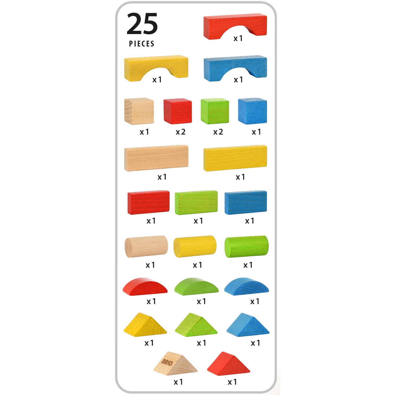 30114 カラーつみき25ピース BRIO(ブリオ) 適合年齢12か月～歳