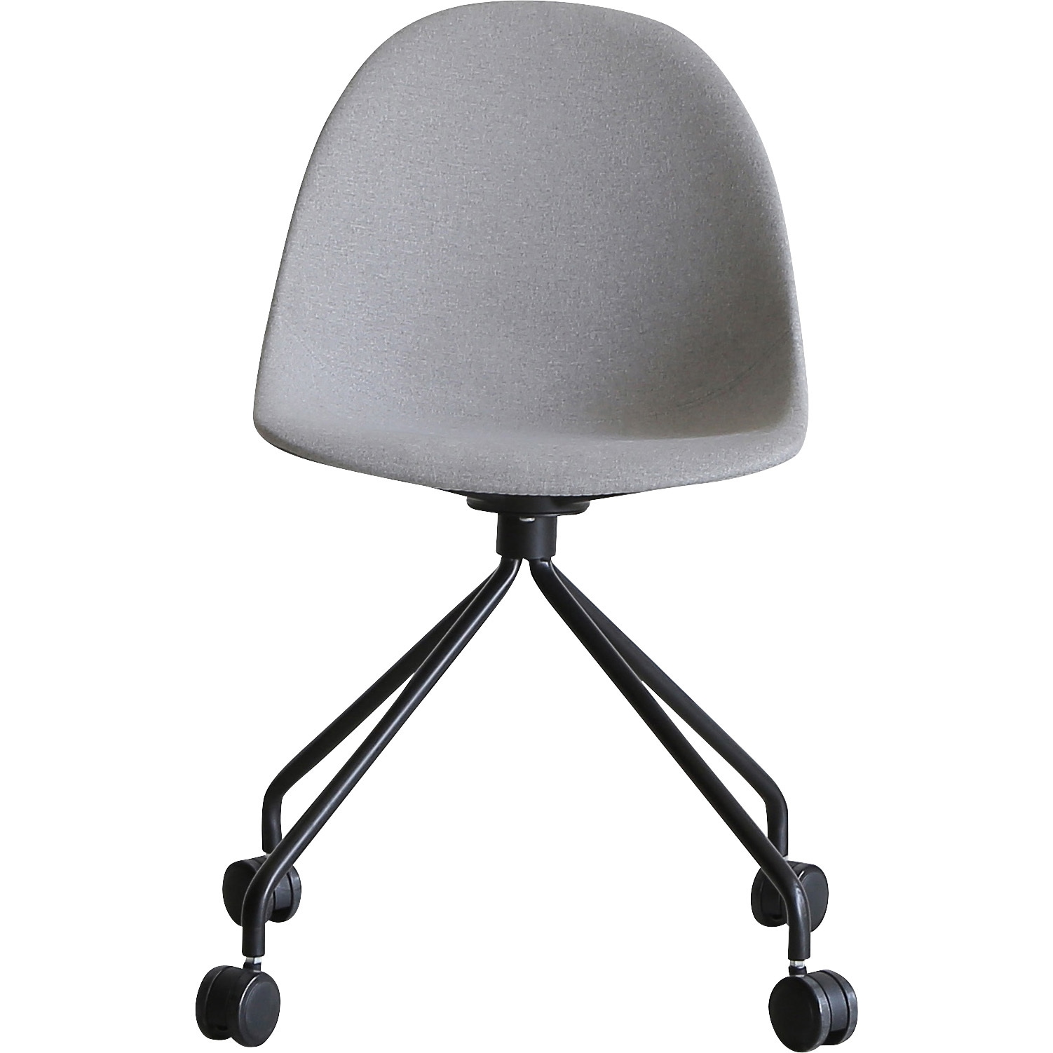 316956 エッグデスクチェア 肘無し 関家具(yuu/CRASH/クラッシュ) キャスターあり グレー(ファブリック)色 幅490mm奥行550mm高さ790mm 10,935円