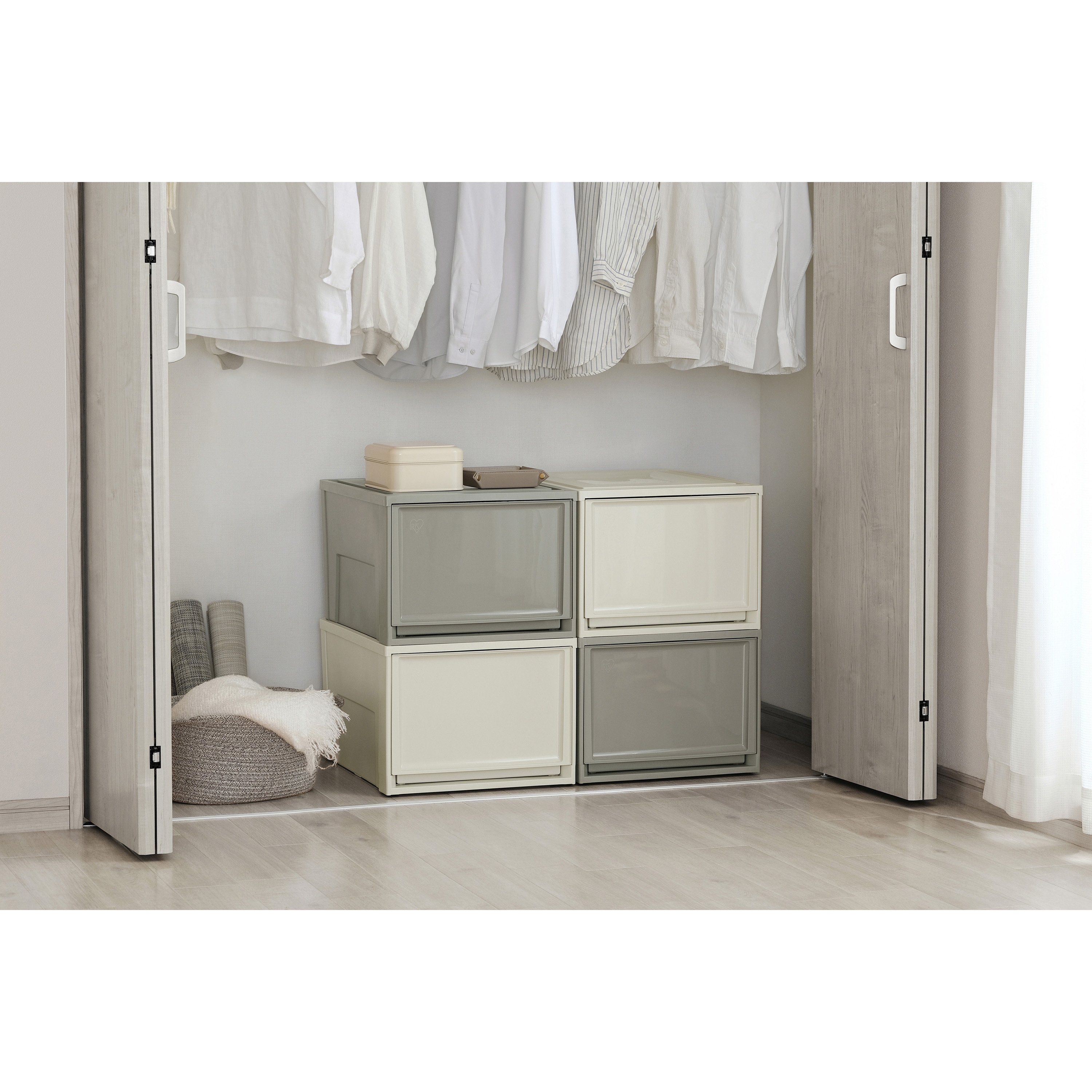 BC-LD チェスト アイリスオーヤマ ダークグレー色 幅390mm奥行500mm高