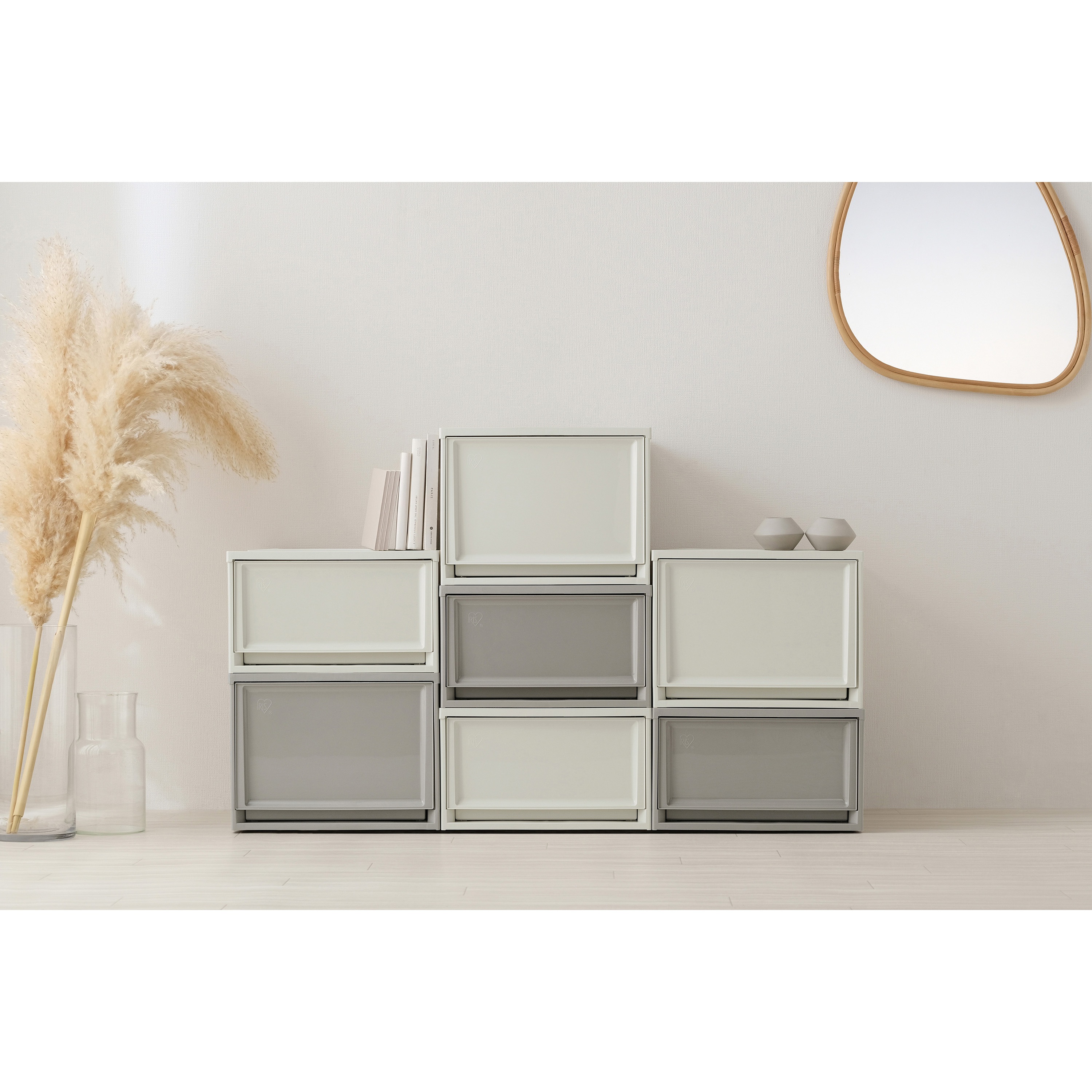 BC-LD チェスト アイリスオーヤマ ダークグレー色 幅390mm奥行500mm高