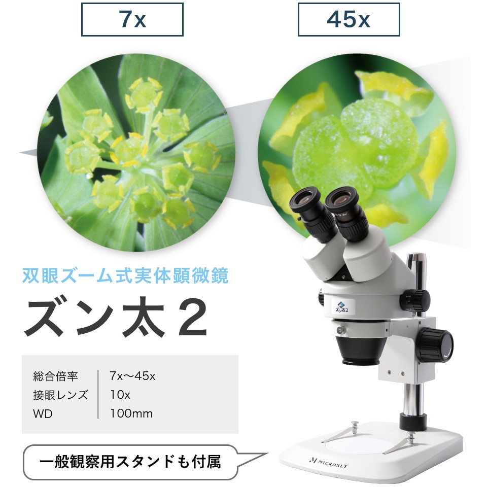 YS02Z2-MYD(フルセット)(デジカメ撮影システム付き) <MyDeskシリーズ>ズーム式実体顕微鏡 ズン太2(アーム式) マイクロネット  全点灯タイプ(調光可能) 1式 - 【通販モノタロウ】