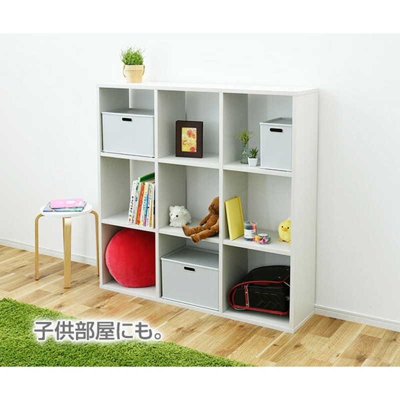 FCOS-3X3(WL) ラック オープンラック 3列 おうちスッキリシェルフ