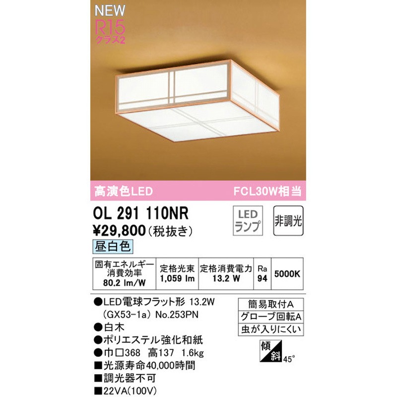 OL291110NR 小型LEDシーリングライト ODELIC(オーデリック) Ra84