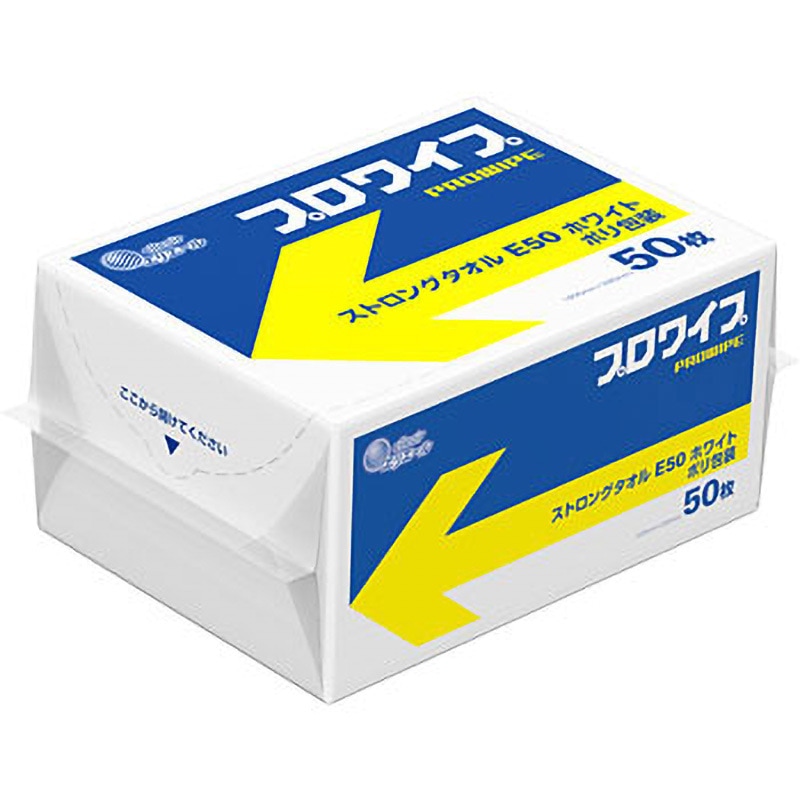 (まとめ）日本製紙クレシア キムタオル ホワイト ポリパック 50枚〔×10セット〕 スマートスクール &frasl; キムタオル ホワイト ポリパック 50枚