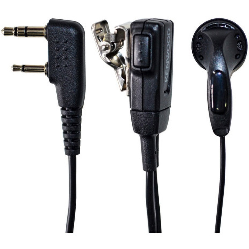 EMC-3A KENWOOD純正 イヤホン付きクリップマイクロホン 1個 KENWOOD