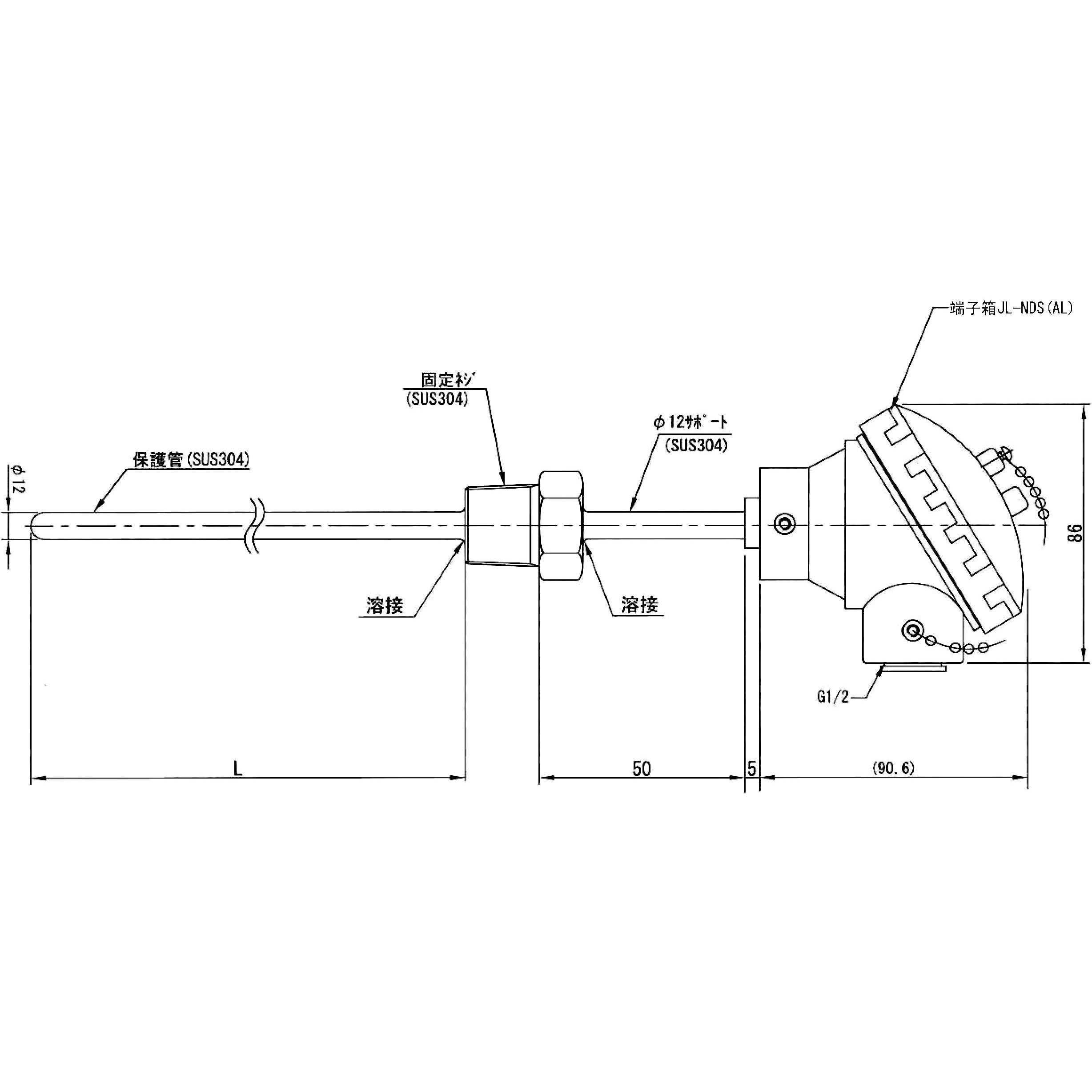 熱電対 TOKO(東洋計器興業) 熱電対・温湿度センサ・照度センサ本体